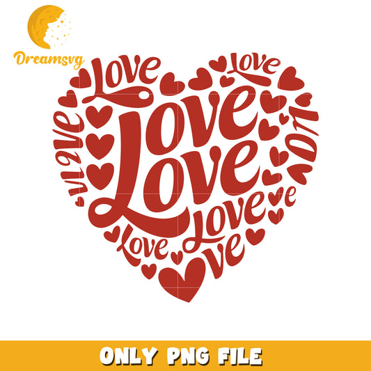 Love heart shape valentine design png, love png, valentine png
