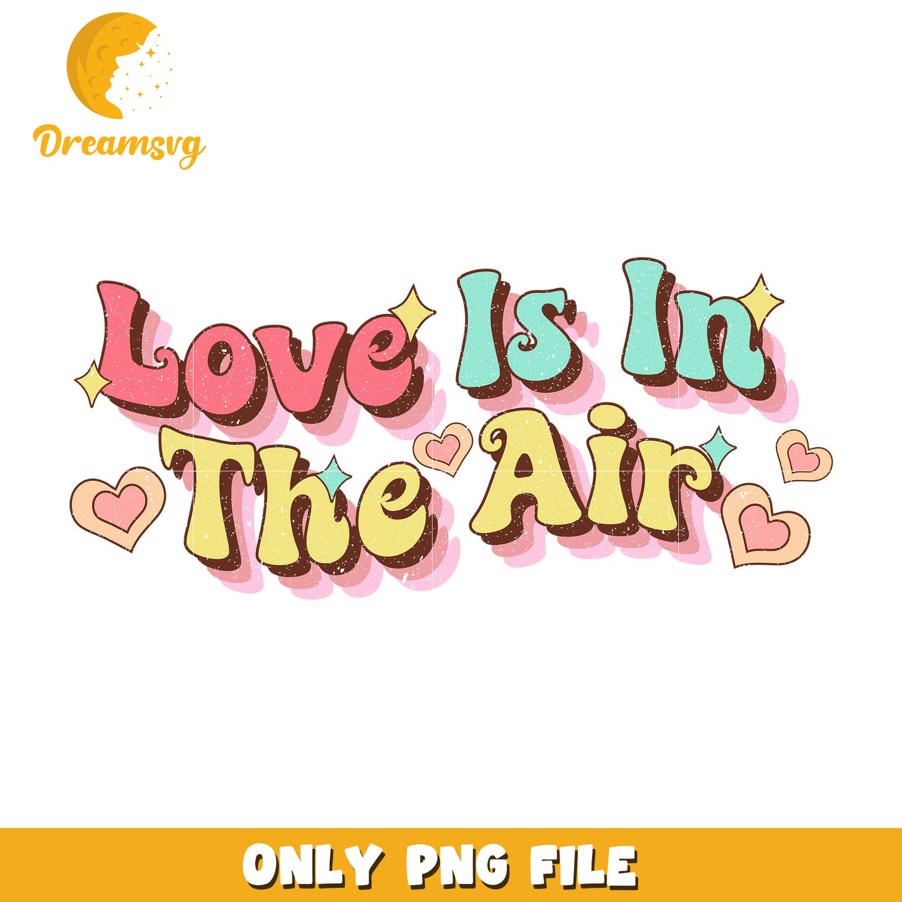 Love is in the air png, wave font png, valentine font png