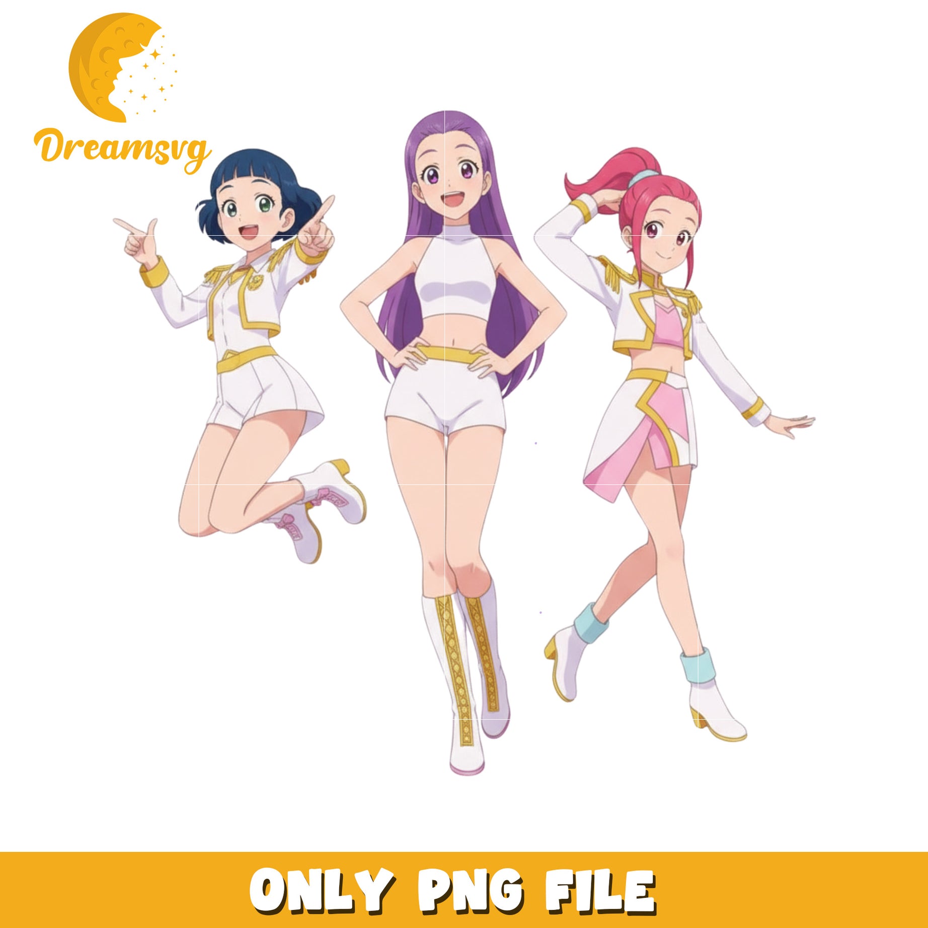 Lovely huntrix girls png, korean idol hunters png, kpop demons png