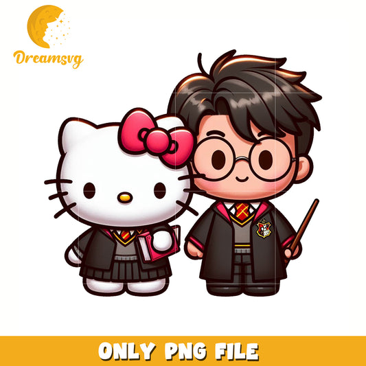 Lovely kitty and harry png, hello kitty adidas png, cute hello kitty png
