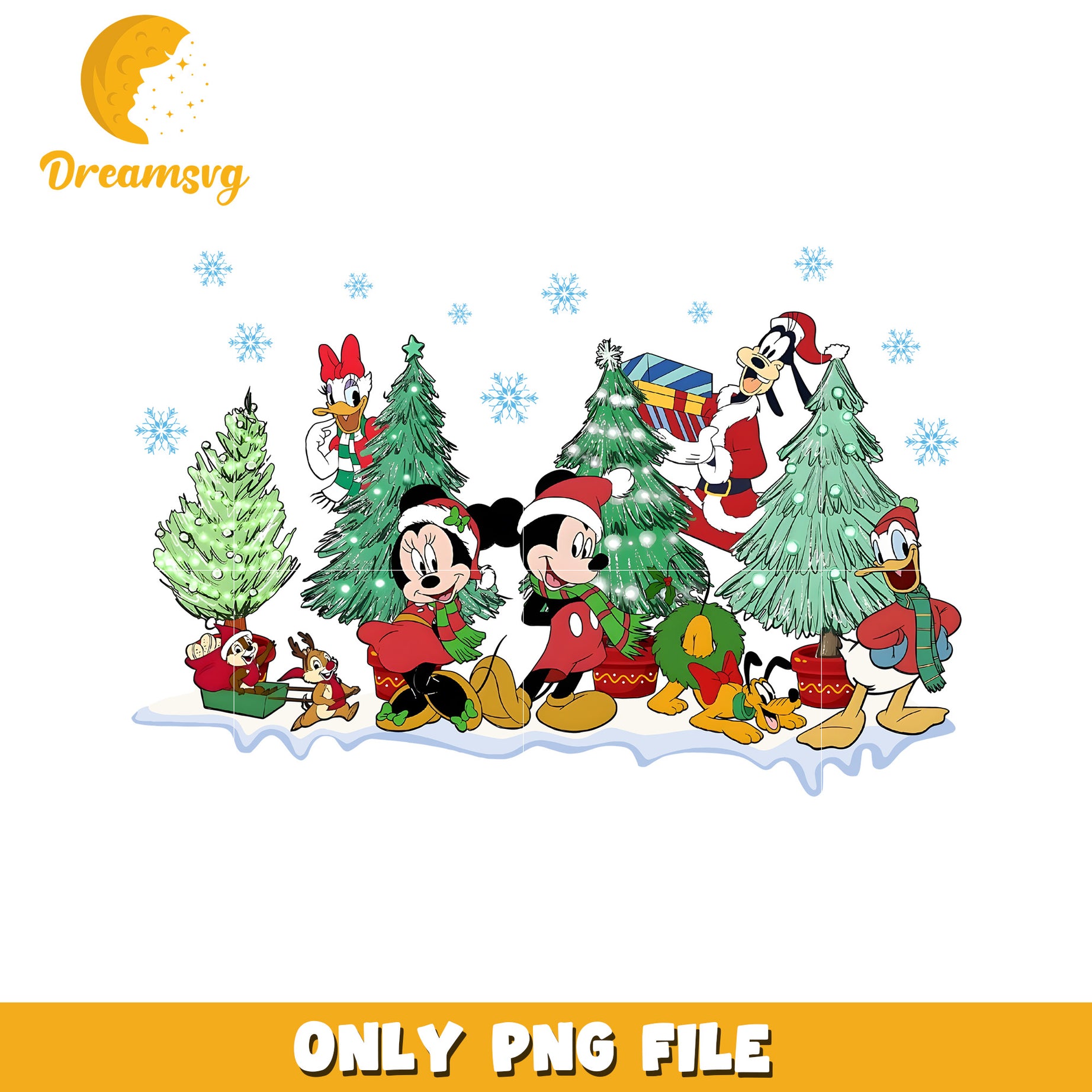 Lovely mickey and minnie png, christmas decor png, disney christmas png