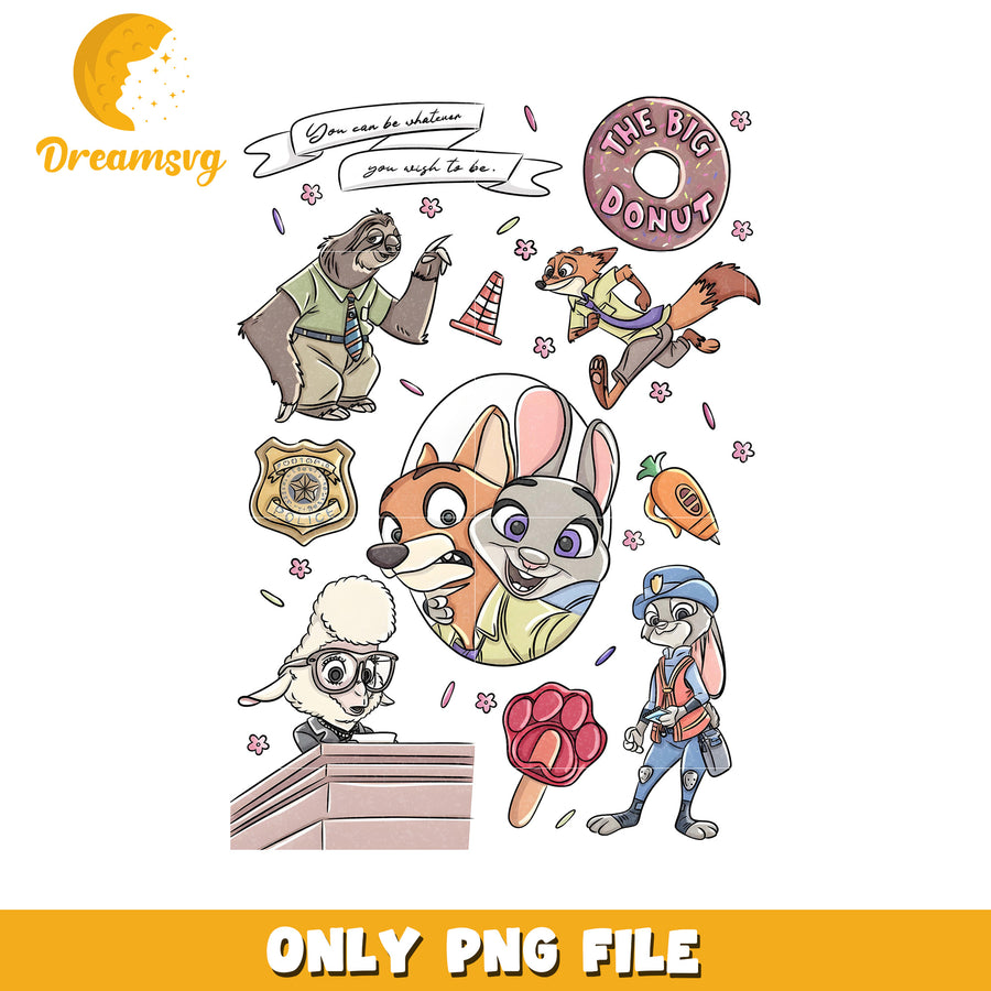 Lovely nick and judy png, disney couple png, zootopia movie png