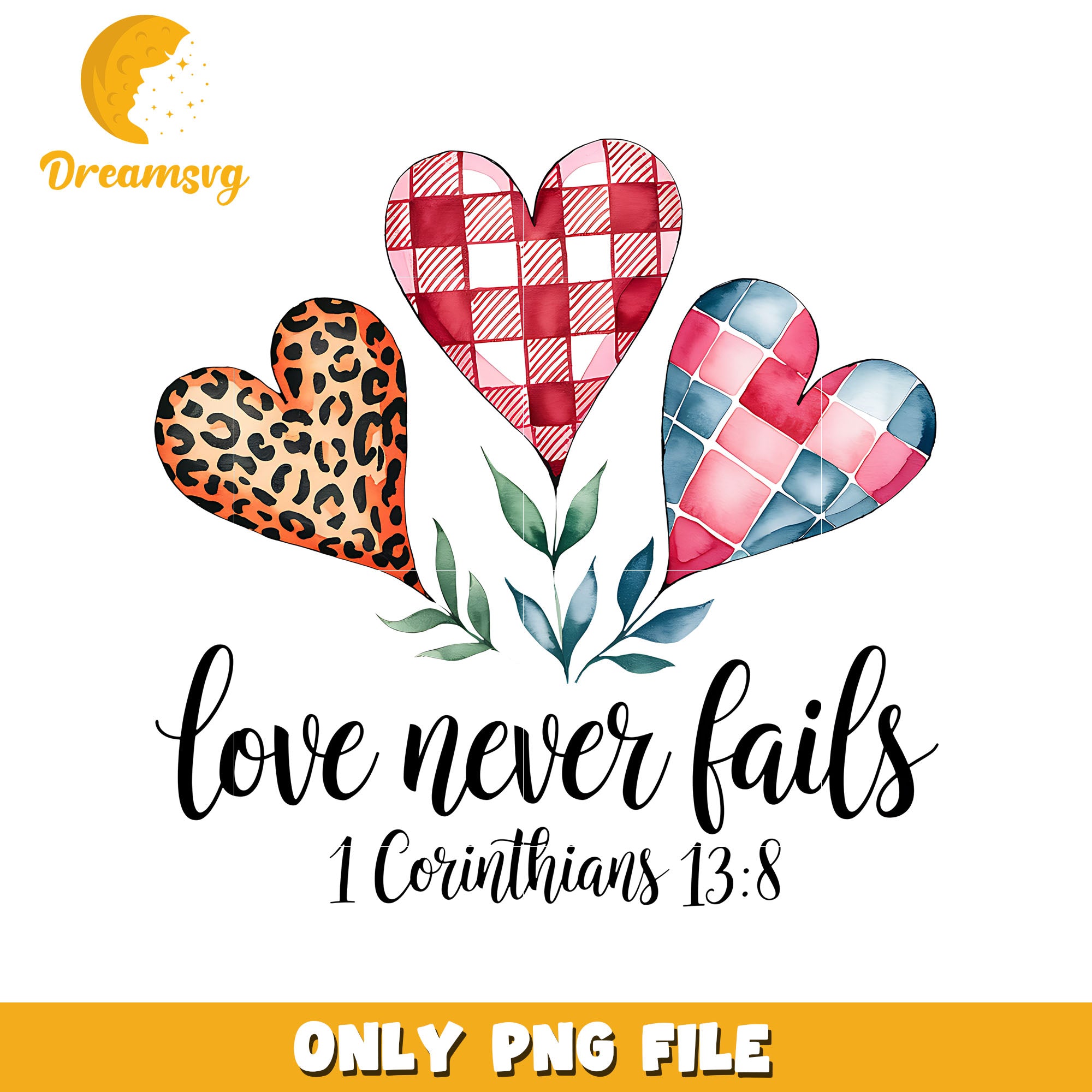 Love never fails heart shape png, love png, heart shape png