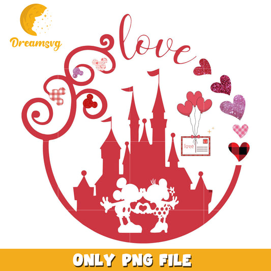 Love valentine png, disney couple png, disney valentine png