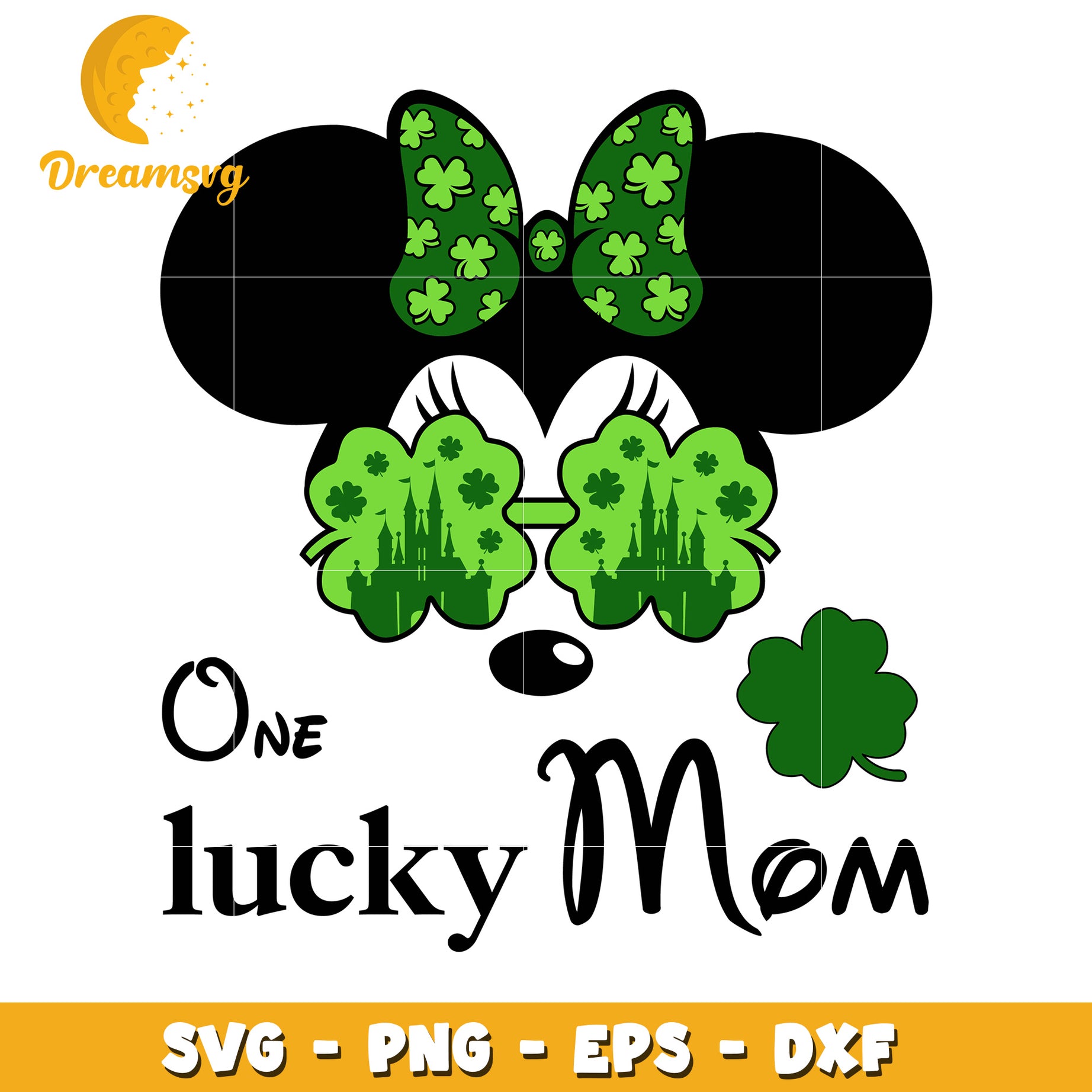 Lucky Mom SVG Minnie Mouse St Patricks Day