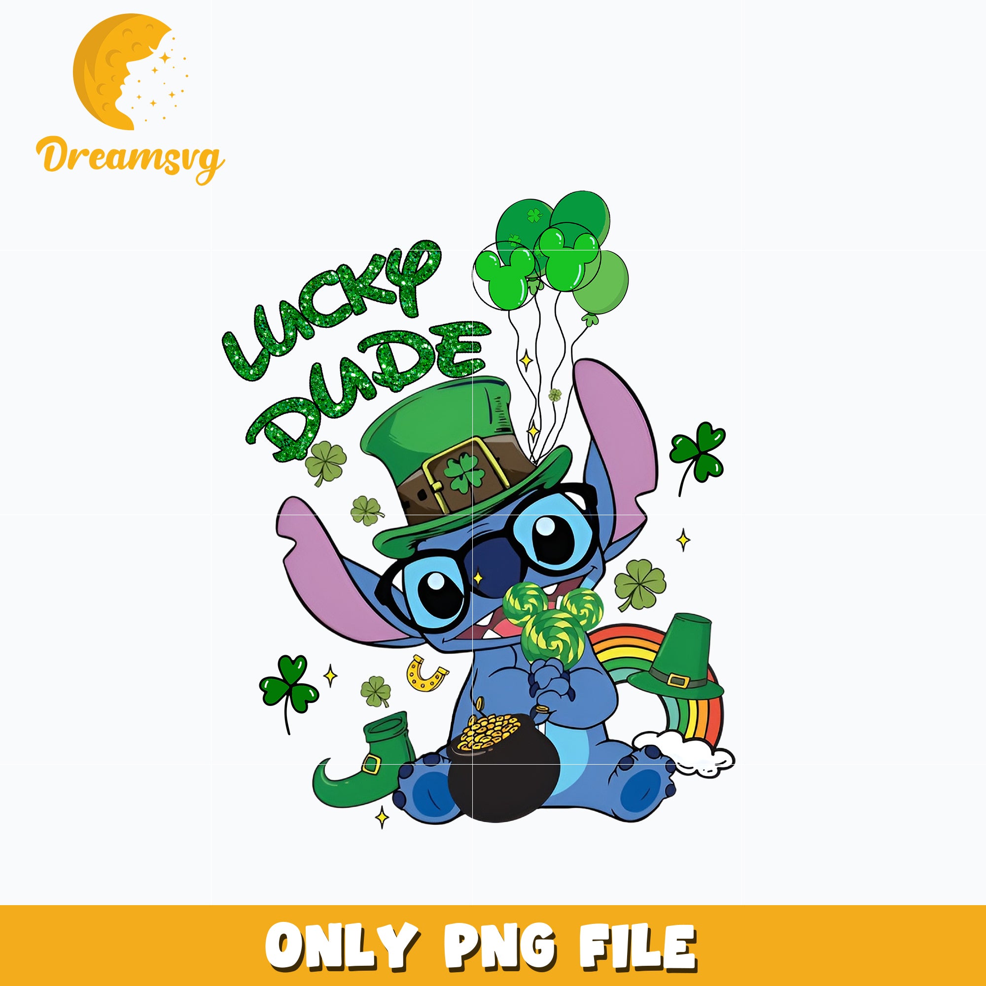 Stitch Lucky Dude St Patricks Day Png – Dreamsvg Store