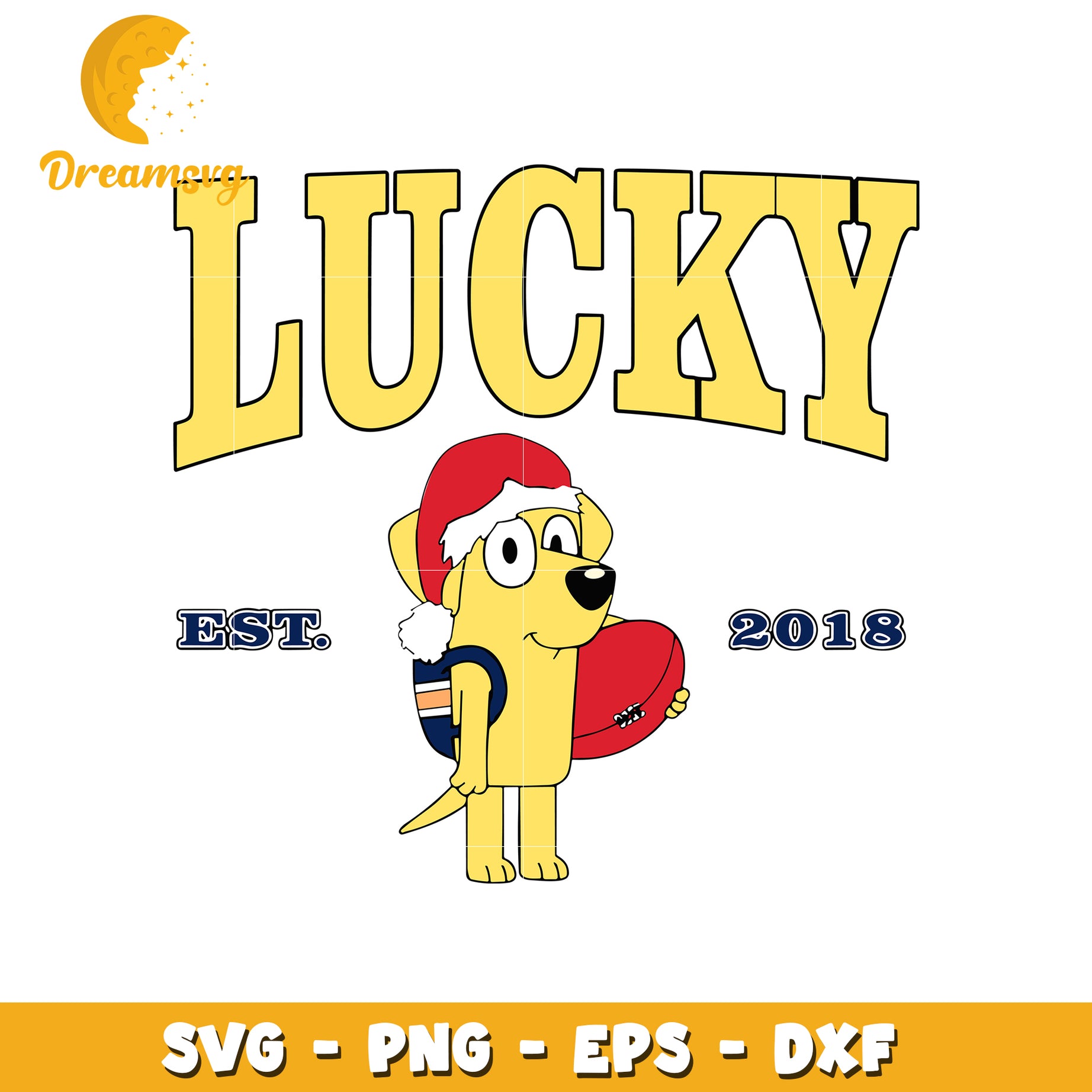 Lucky dog christmas 2018 design svg,  lucky dog svg, christmas svg