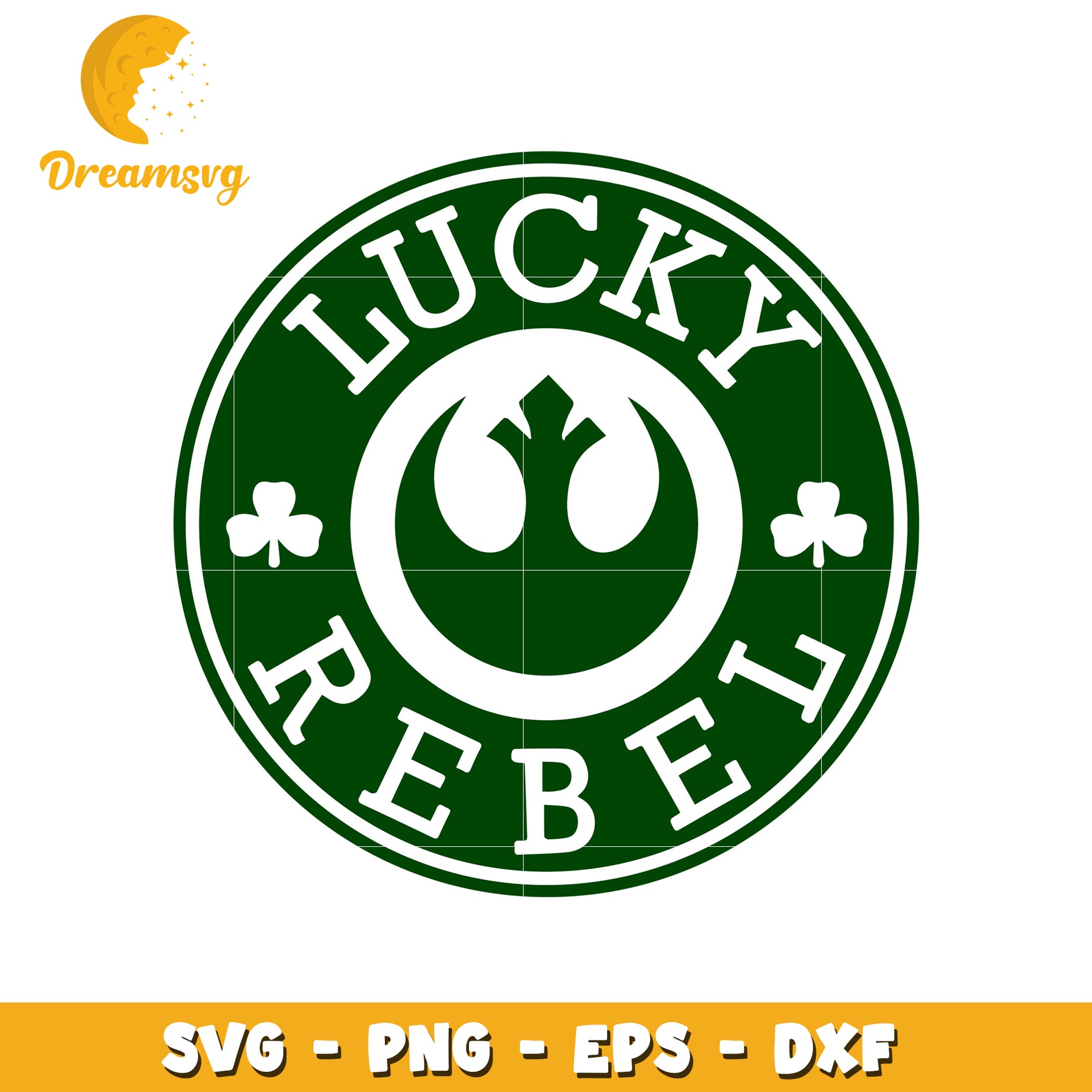 Lucky rebel logo design svg, shamrock svg, st patrick day svg