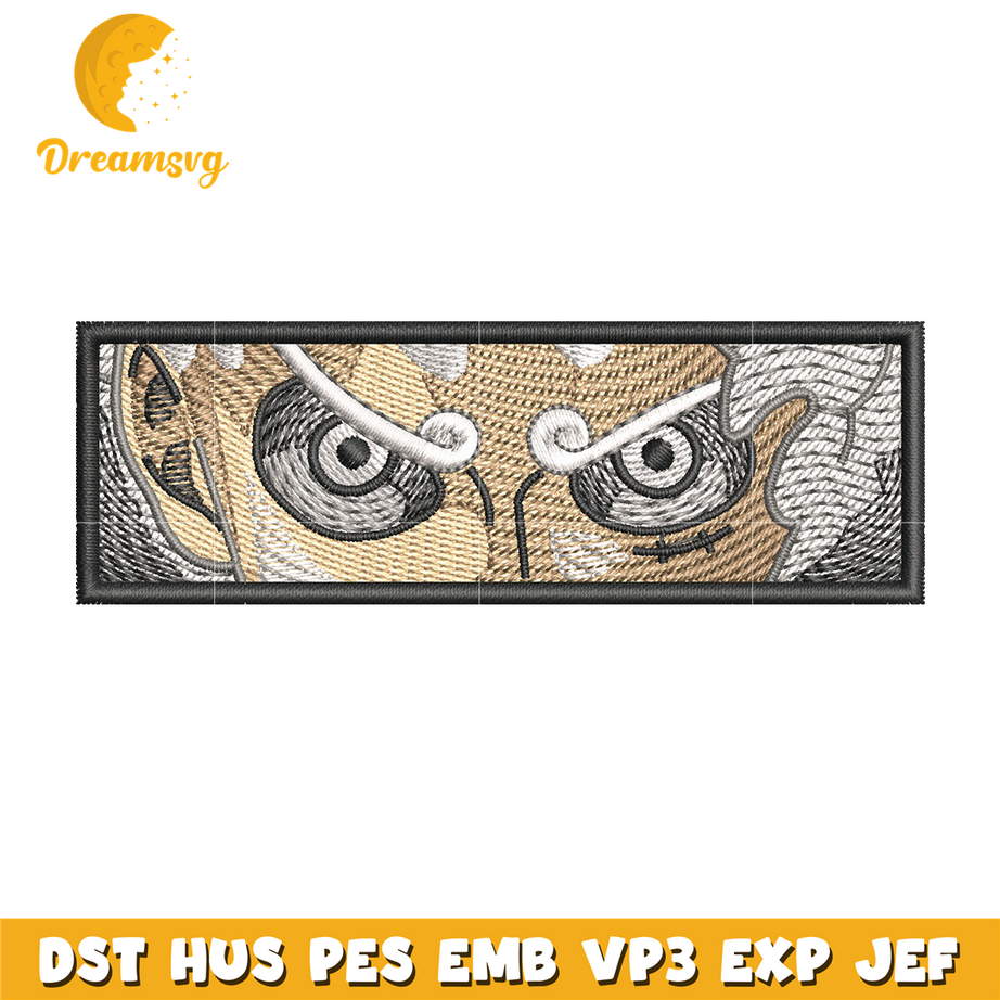 Luffy g5 eyes embroidery design