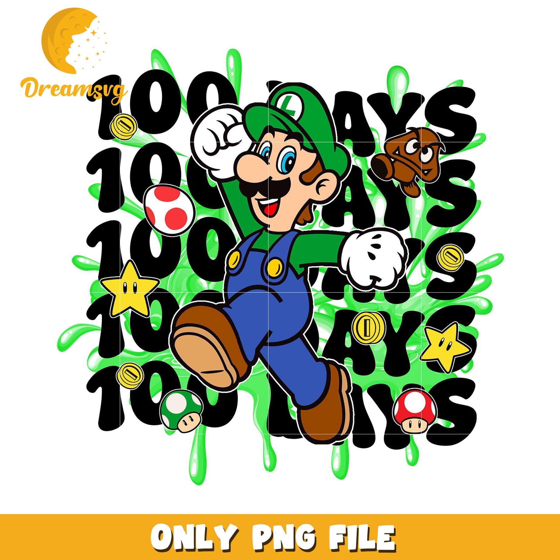 Luigi 100 Days PNG Image