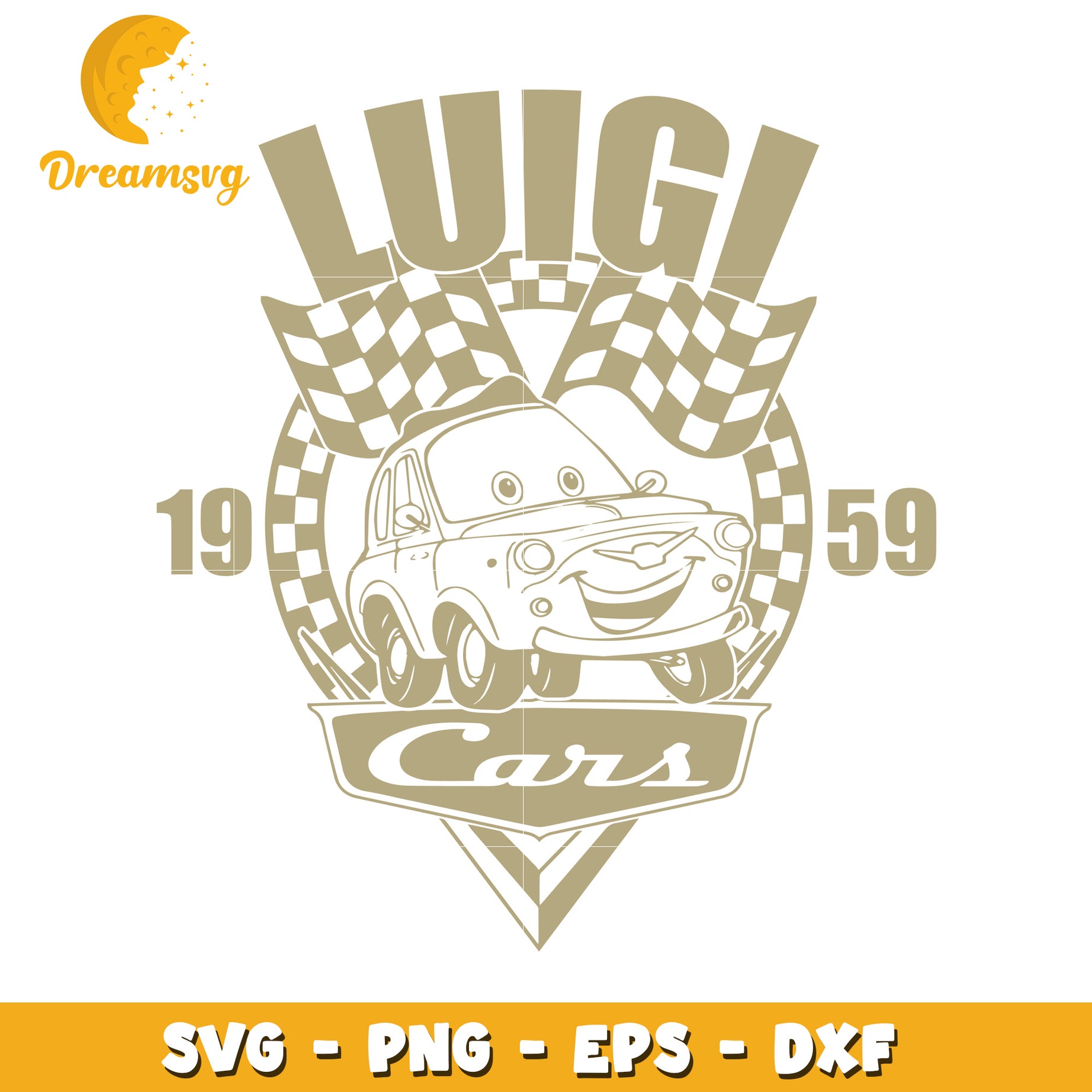 Luigi Cars SVG PNG EPS DXF Cut File