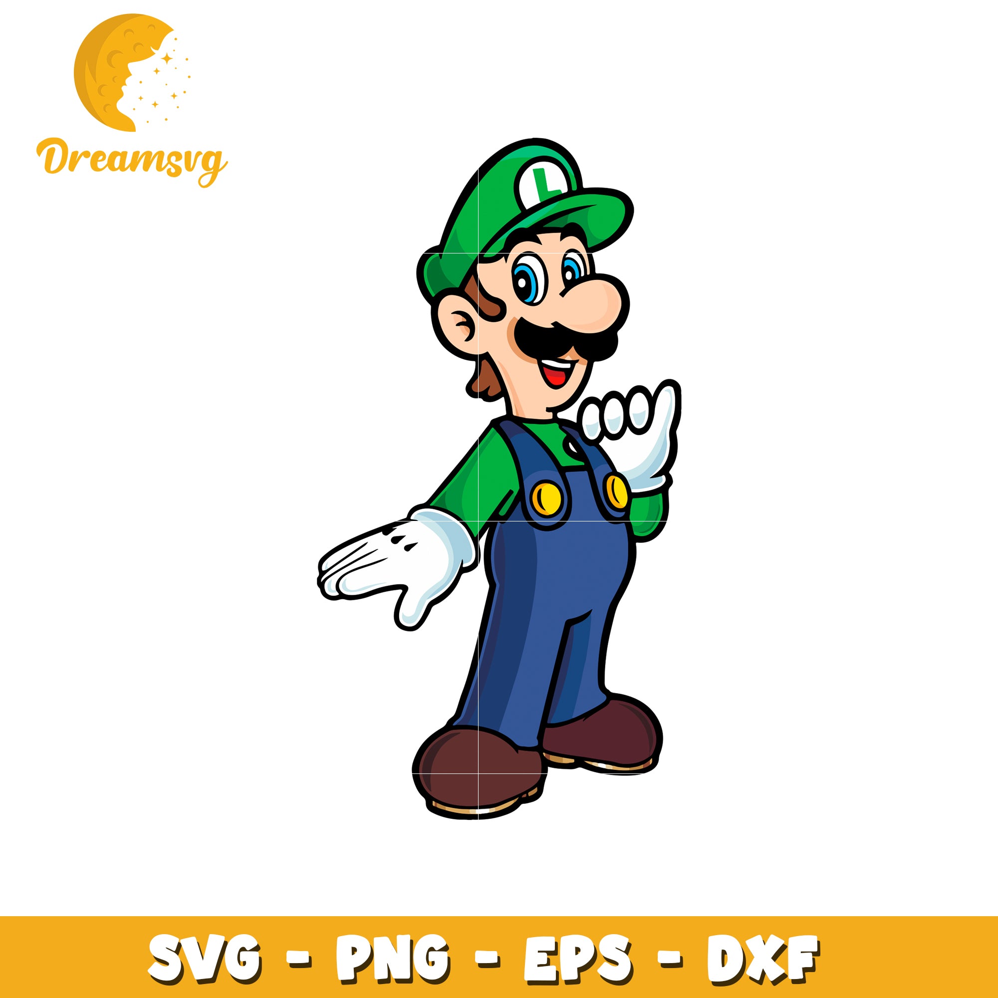 Luigi Character SVG Clipart for Crafting and Design