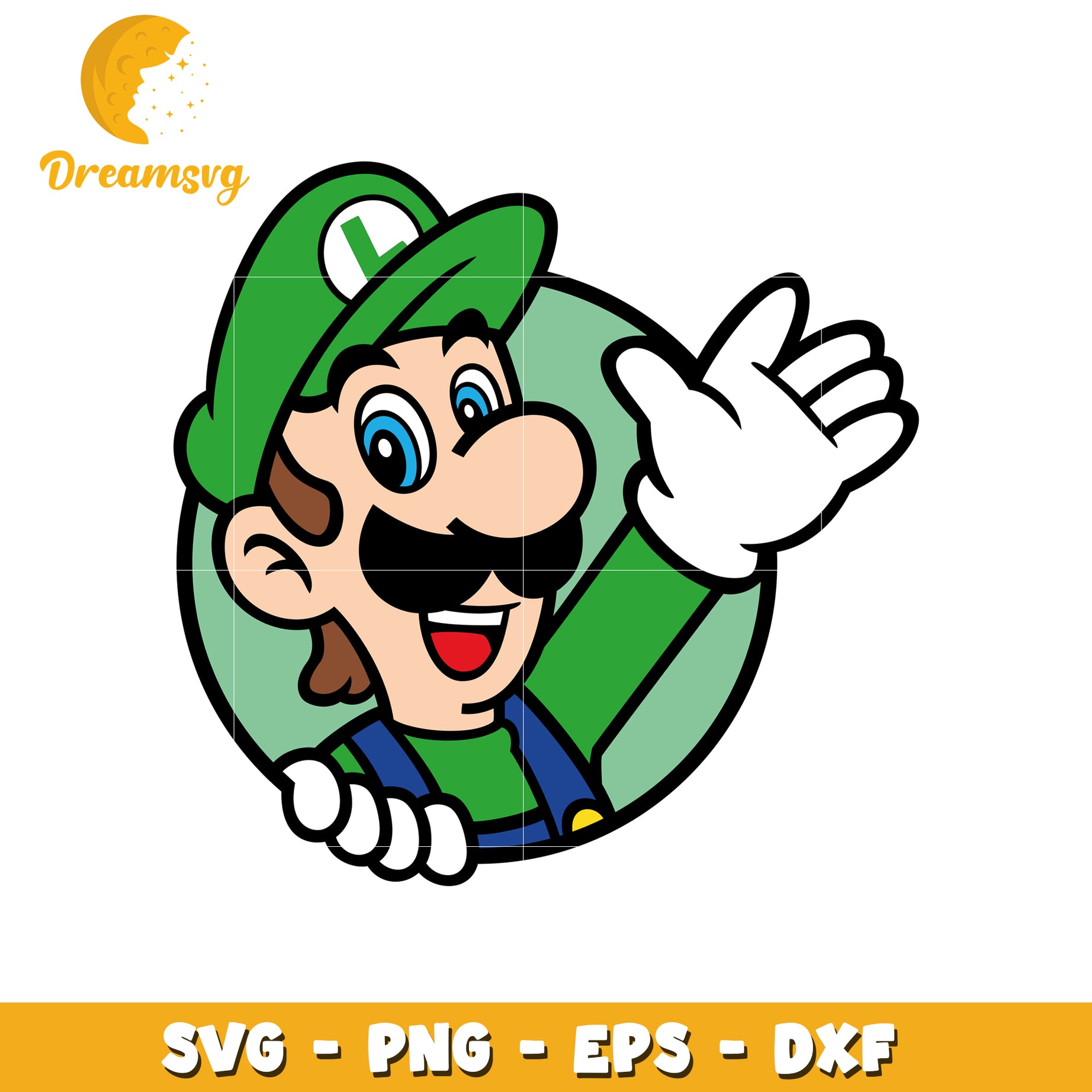 Luigi Character SVG Clipart for Crafts and Design