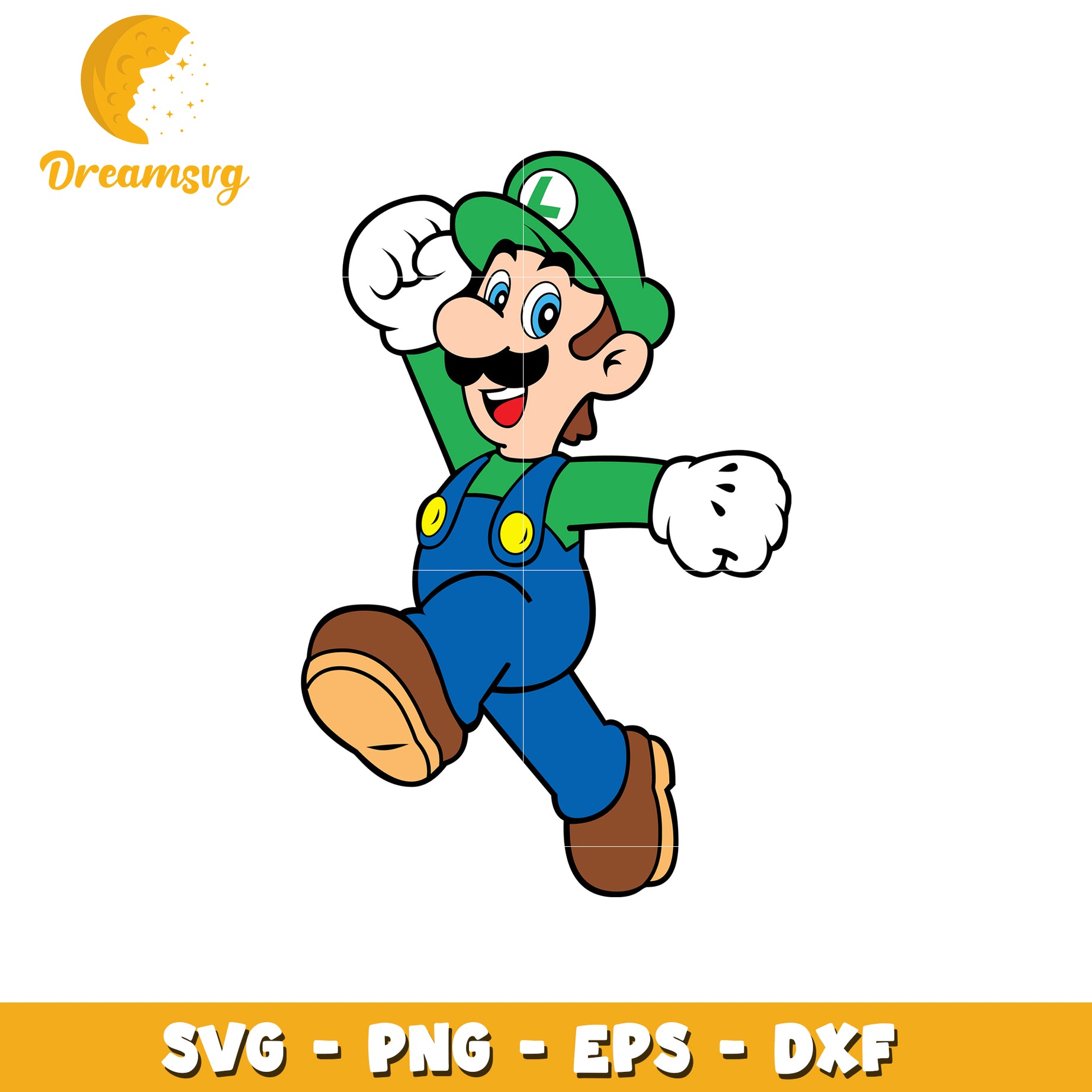 Luigi SVG PNG EPS DXF Files for Cricut