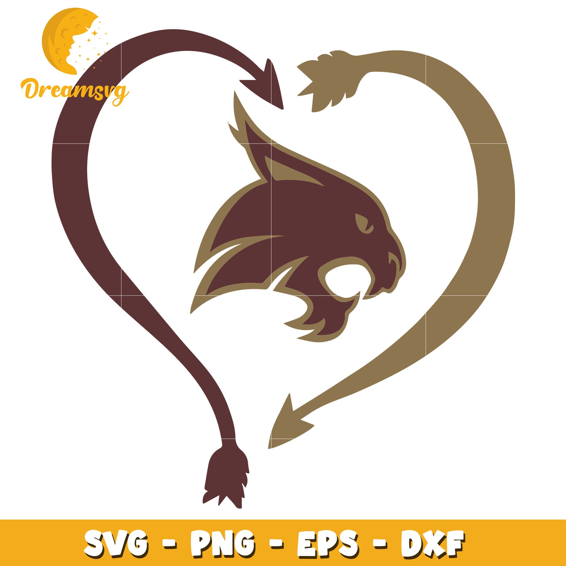 Lynx Heart SVG Design for Crafts and Custom Projects Download