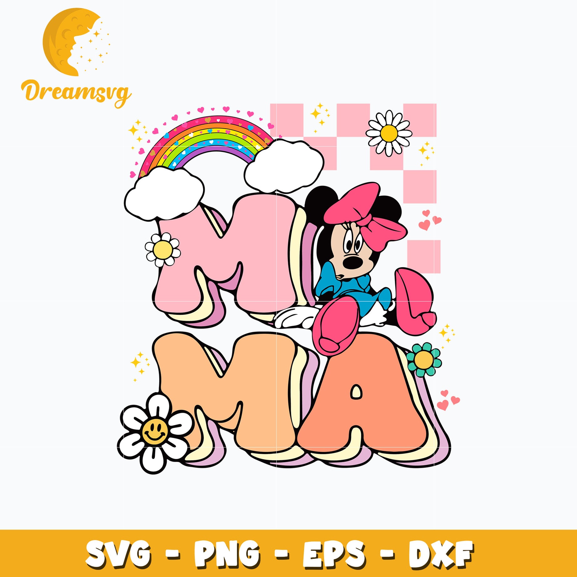 Mama Minnie mouse design svg