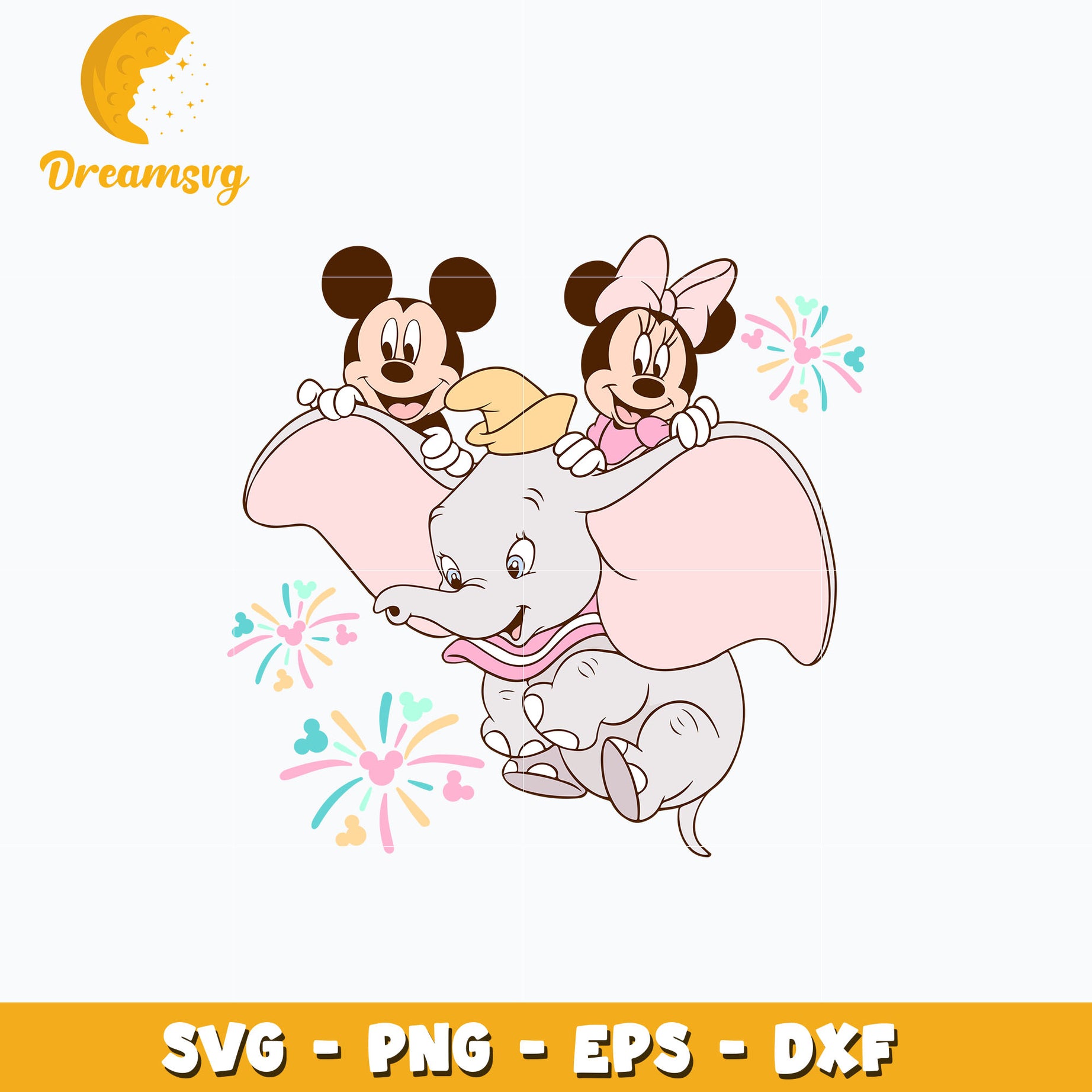 Dumbo mickey minnie mouse svg, digital download