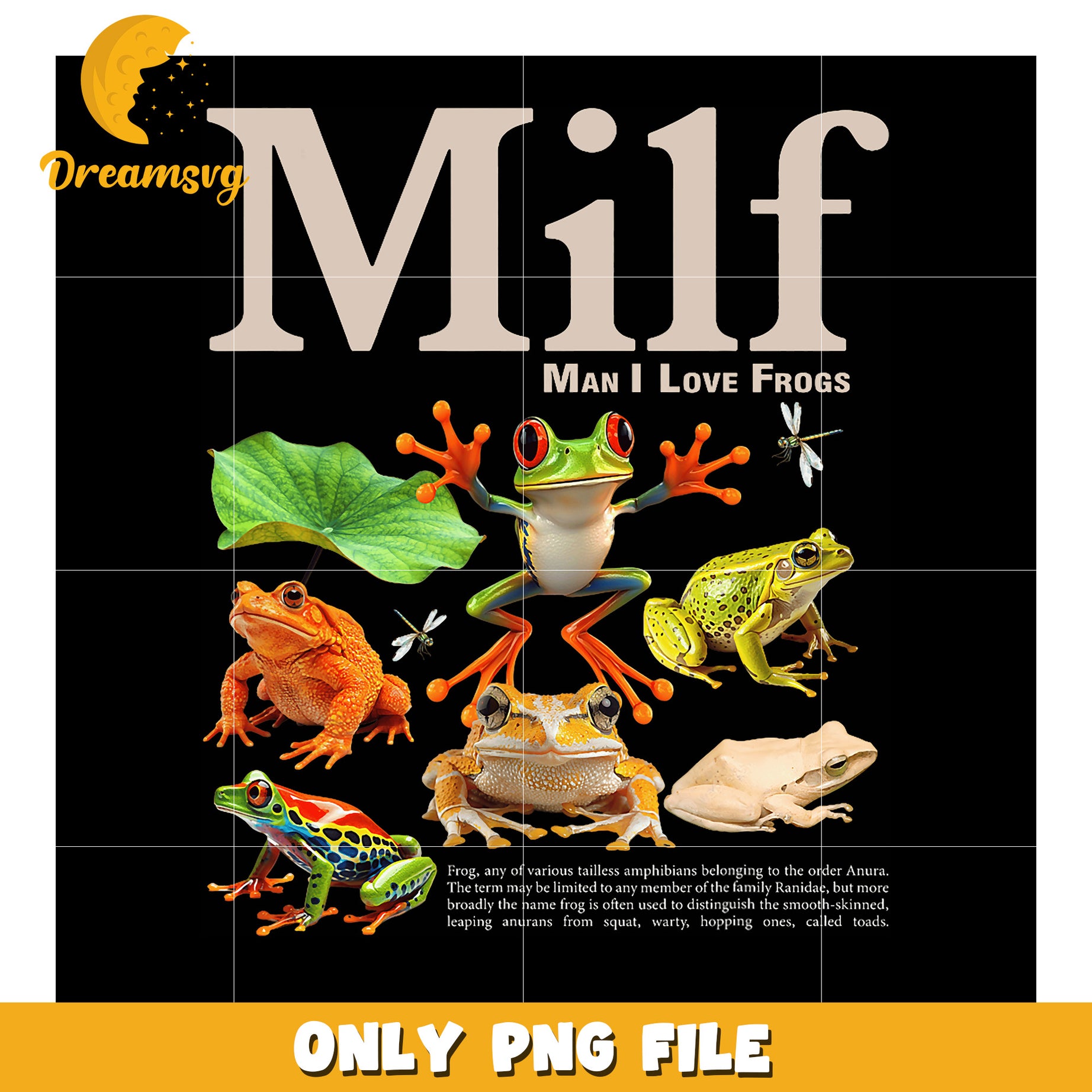 MILF Frogs PNG Sublimation Design