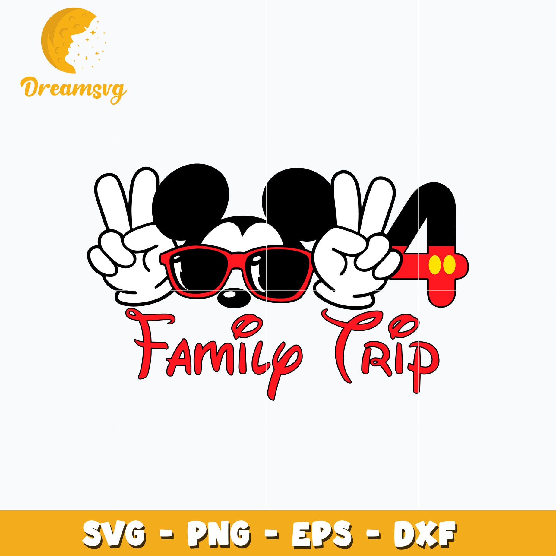 Mickey head family trip svg