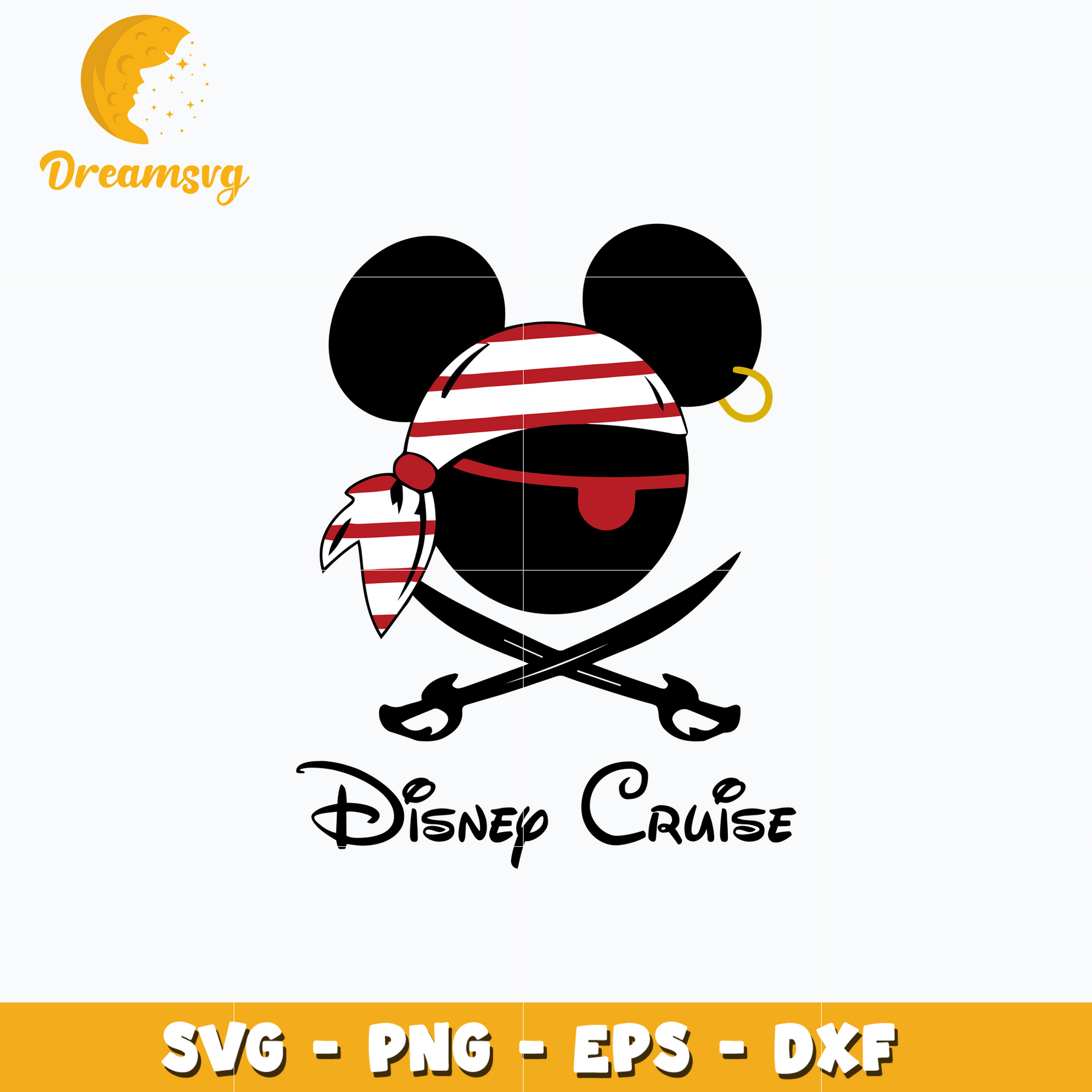 Mickey head private disney cruise svg