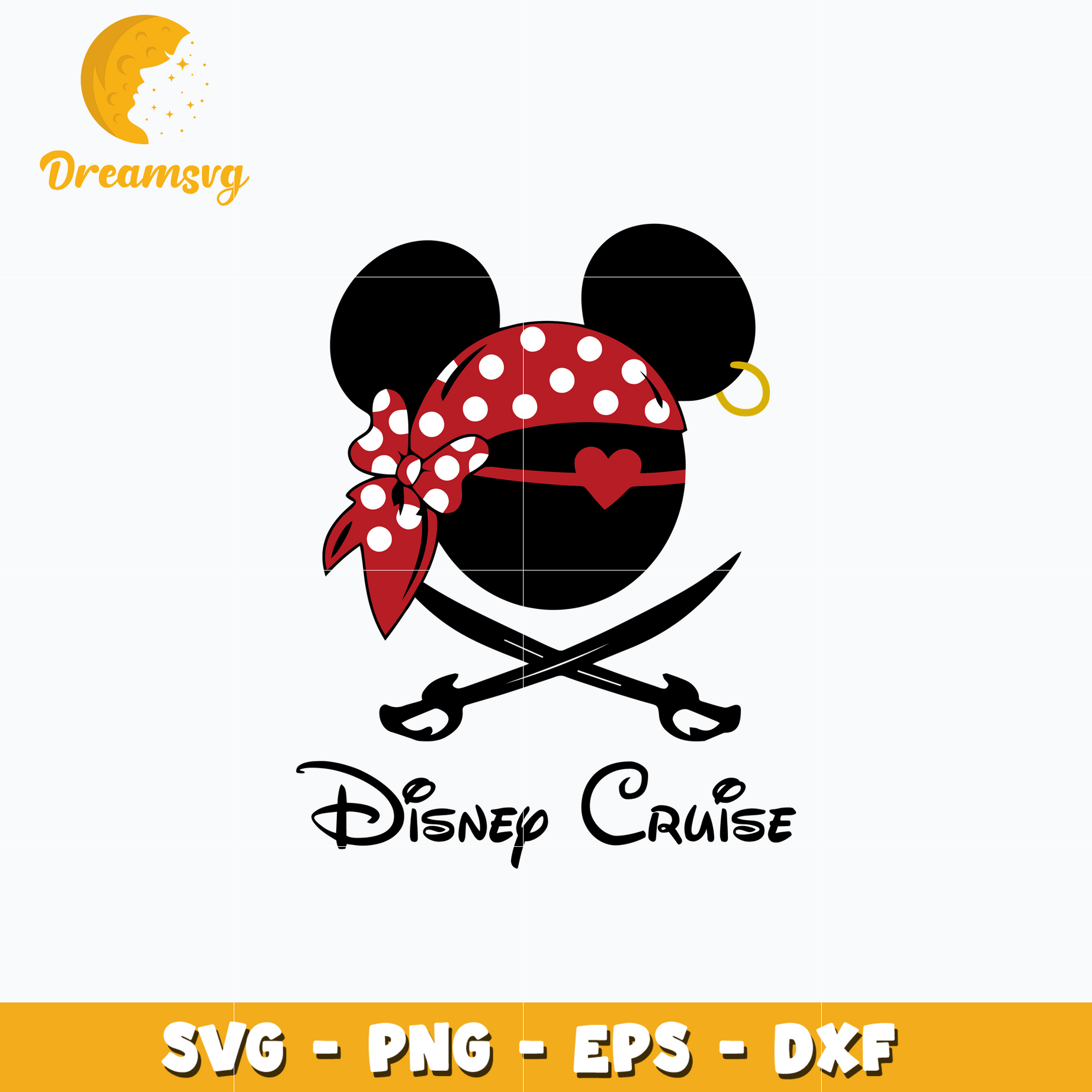 Minnie head priate disney cruise svg