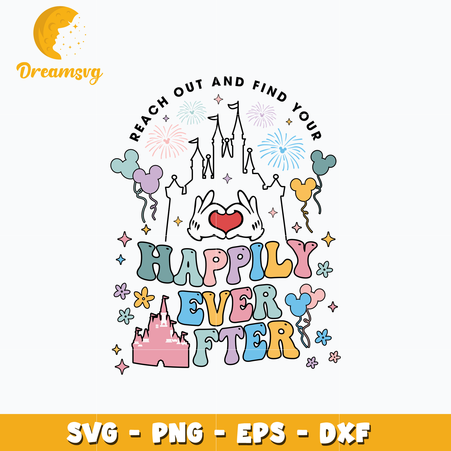 Mickey castle happily ever fter svg