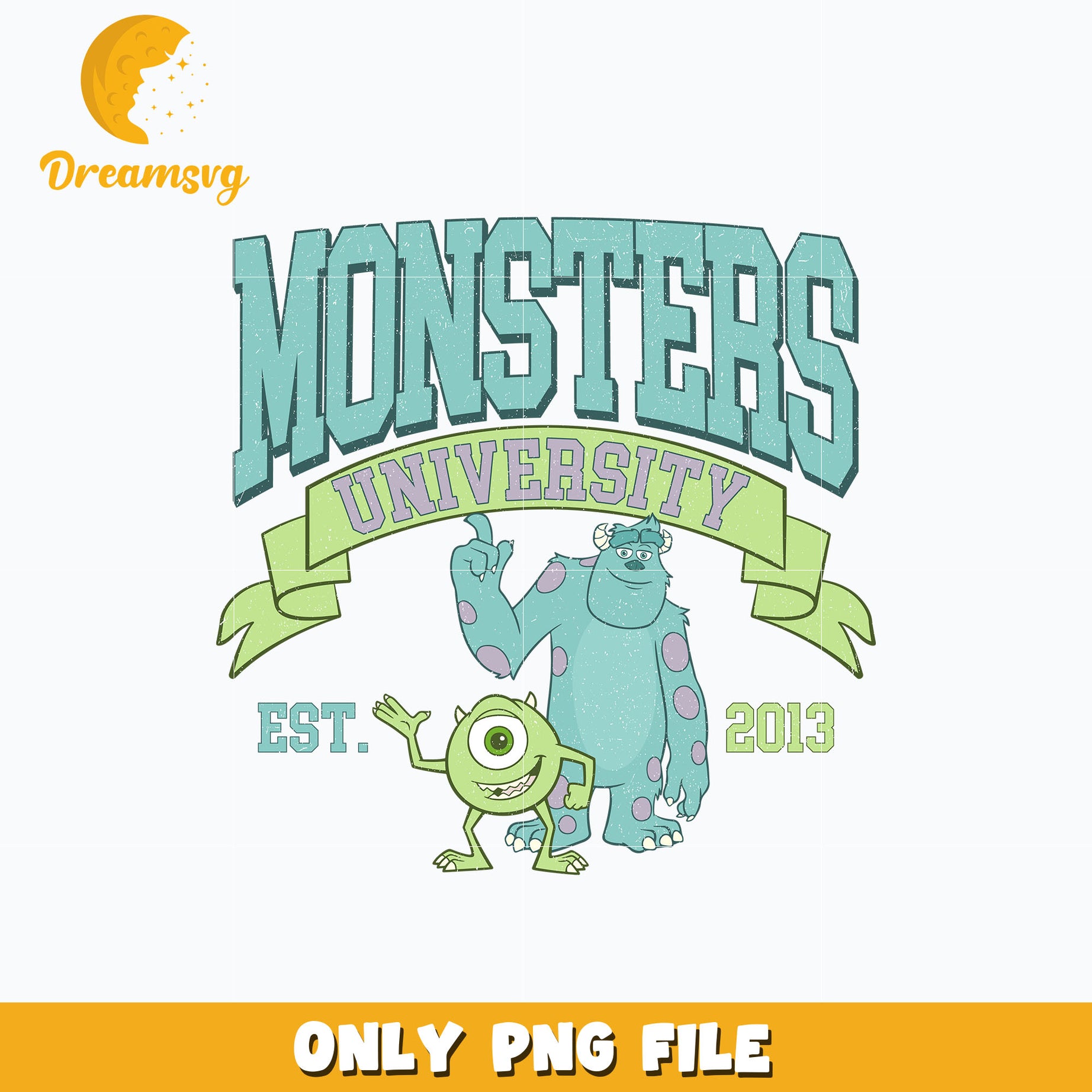 Monsters University est 2013 png, digital download