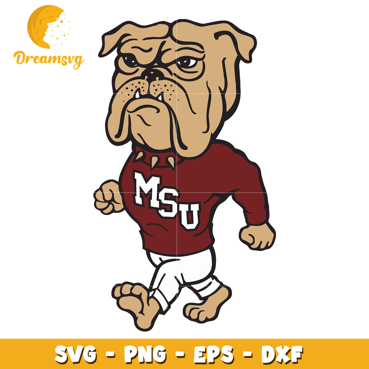MSU Bulldog SVG PNG EPS DXF Cut File – DreamSVG Store