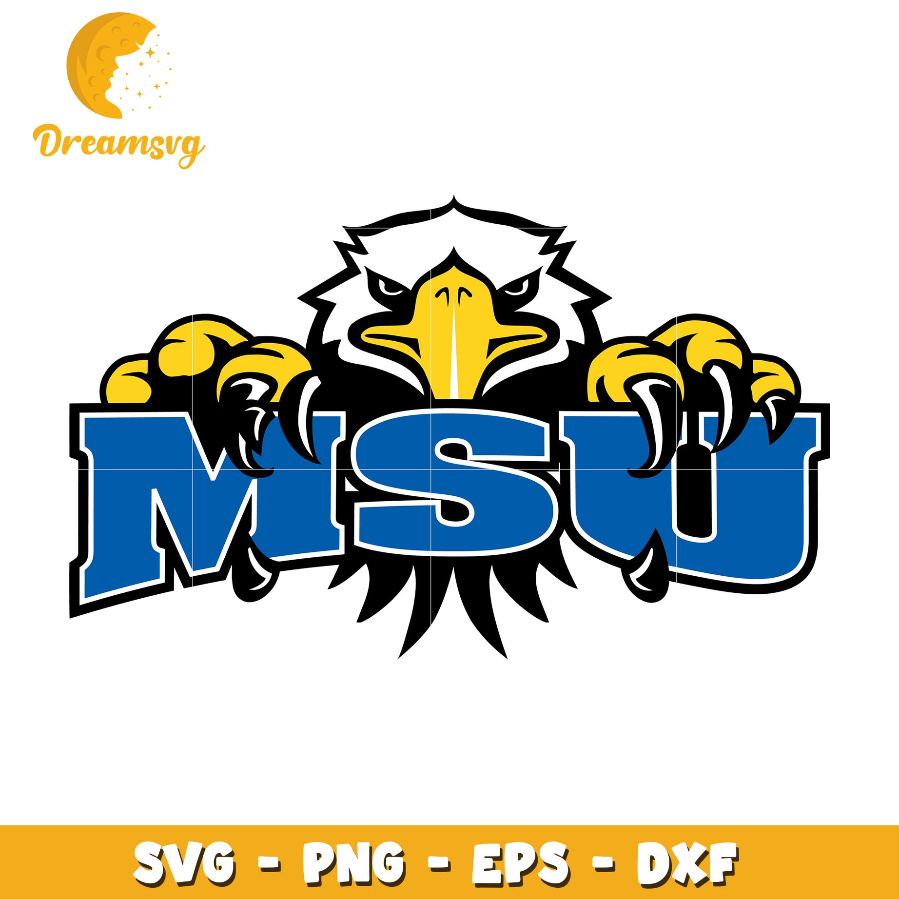 MSU Eagle Mascot SVG PNG EPS DXF