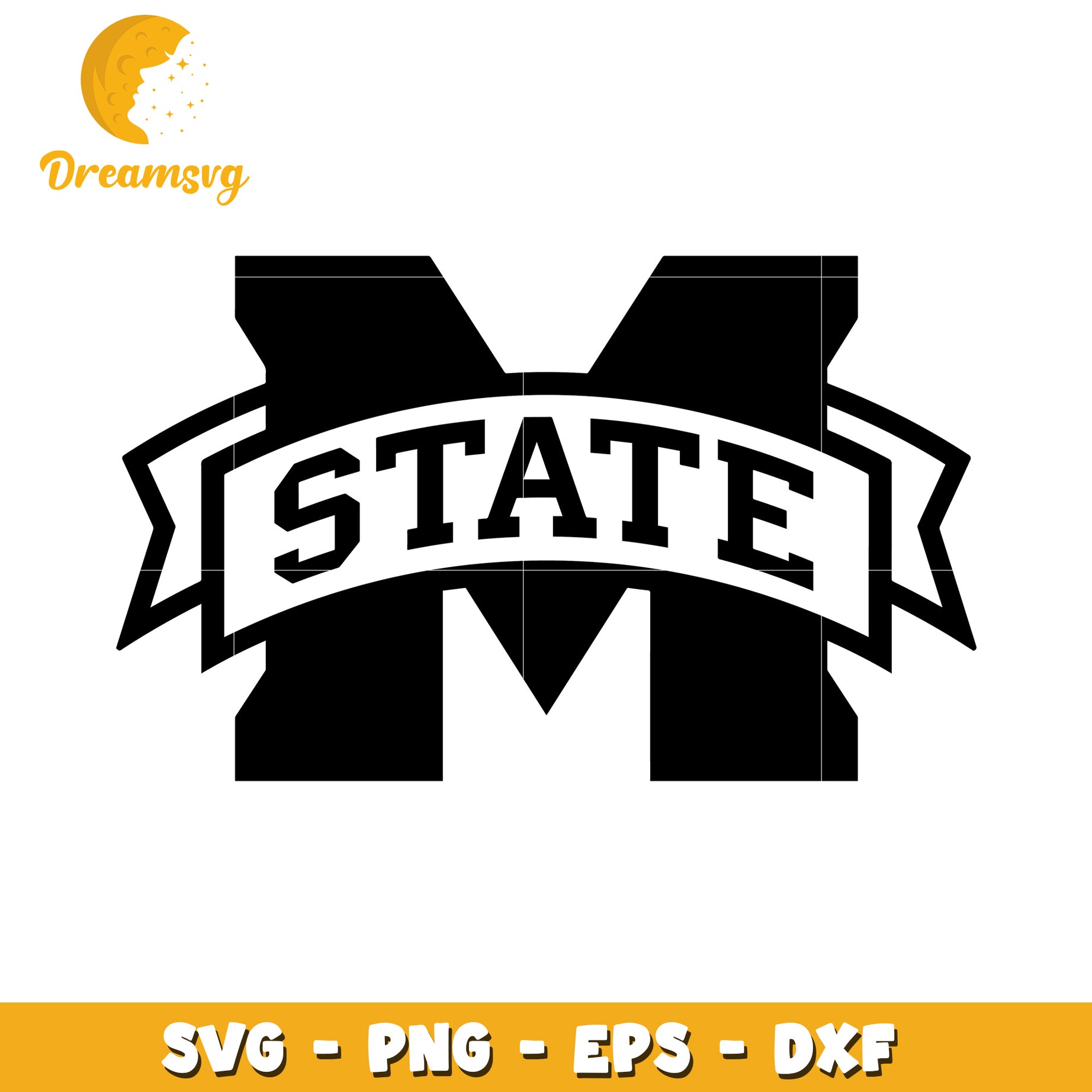 M State SVG PNG EPS DXF Cut File