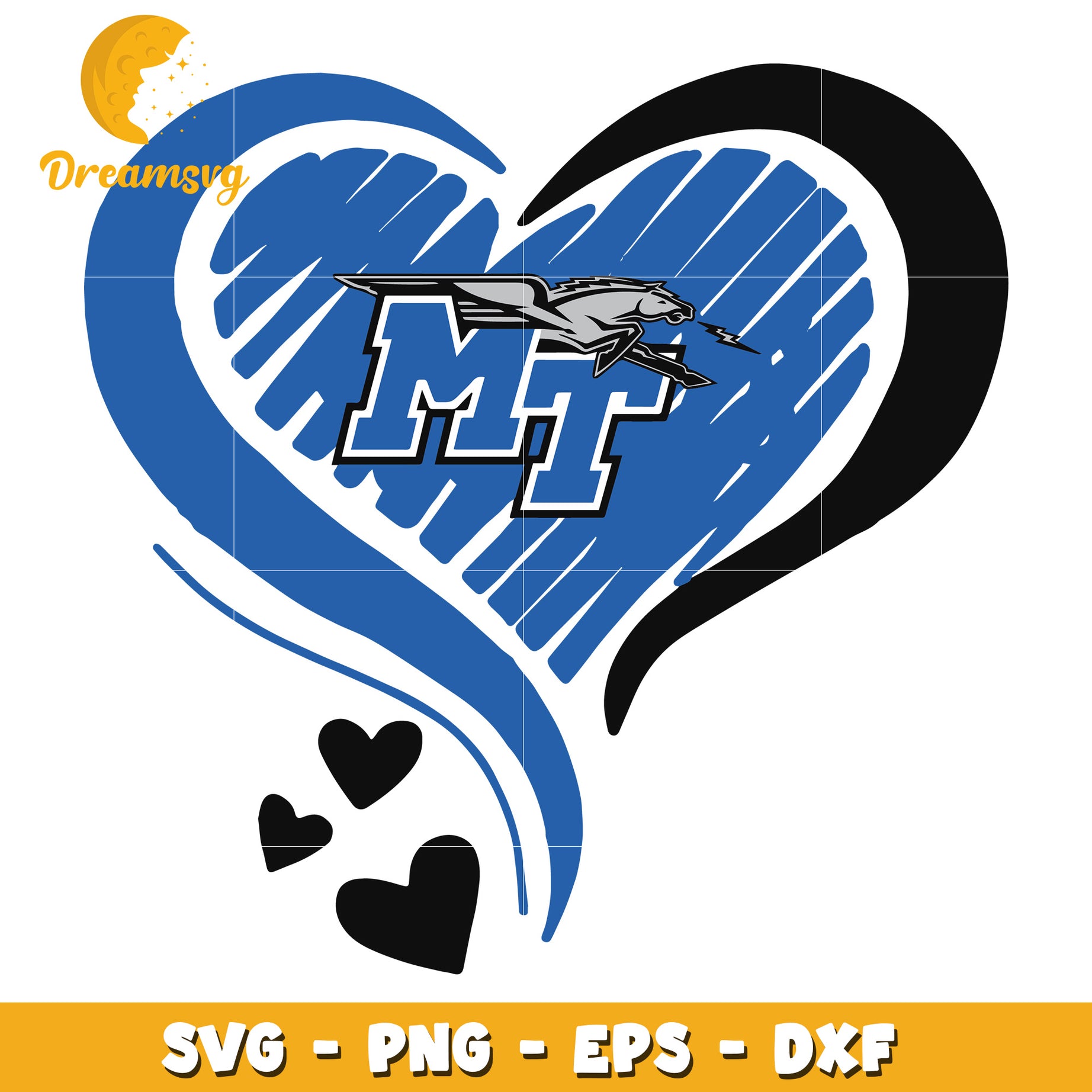 MT Heart SVG Cut File PNG EPS DXF