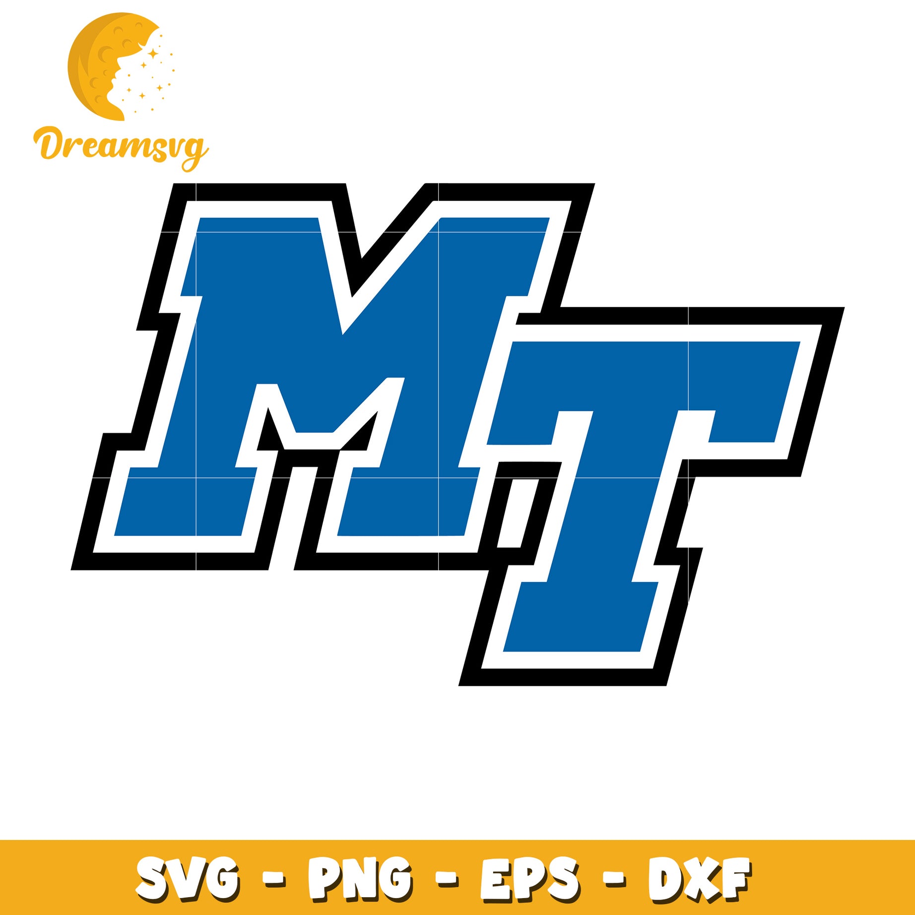 MT Monogram SVG PNG EPS DXF Cut Files