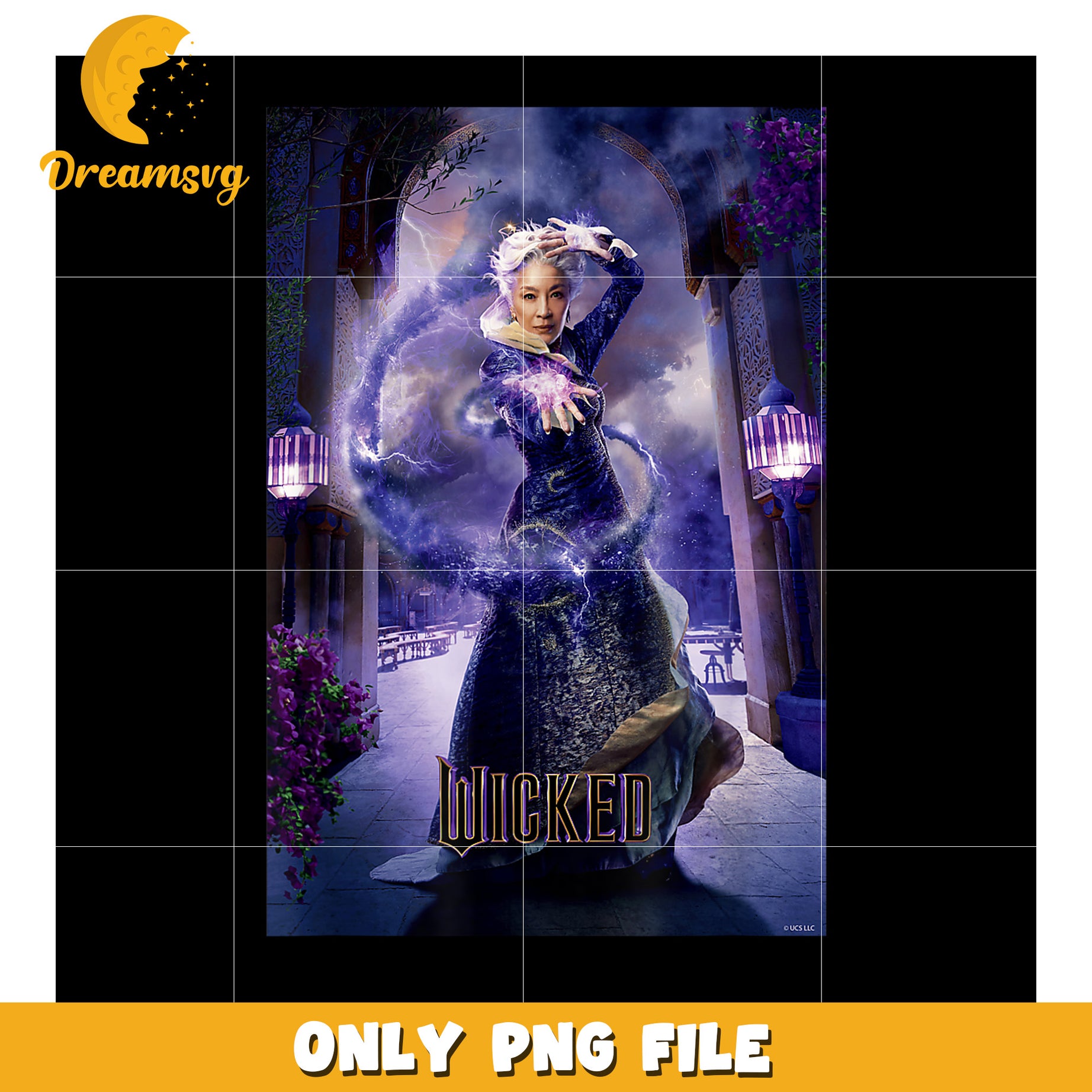 Madame Morrible Poster png, wicked​ 2024 png, wicked emerald city png