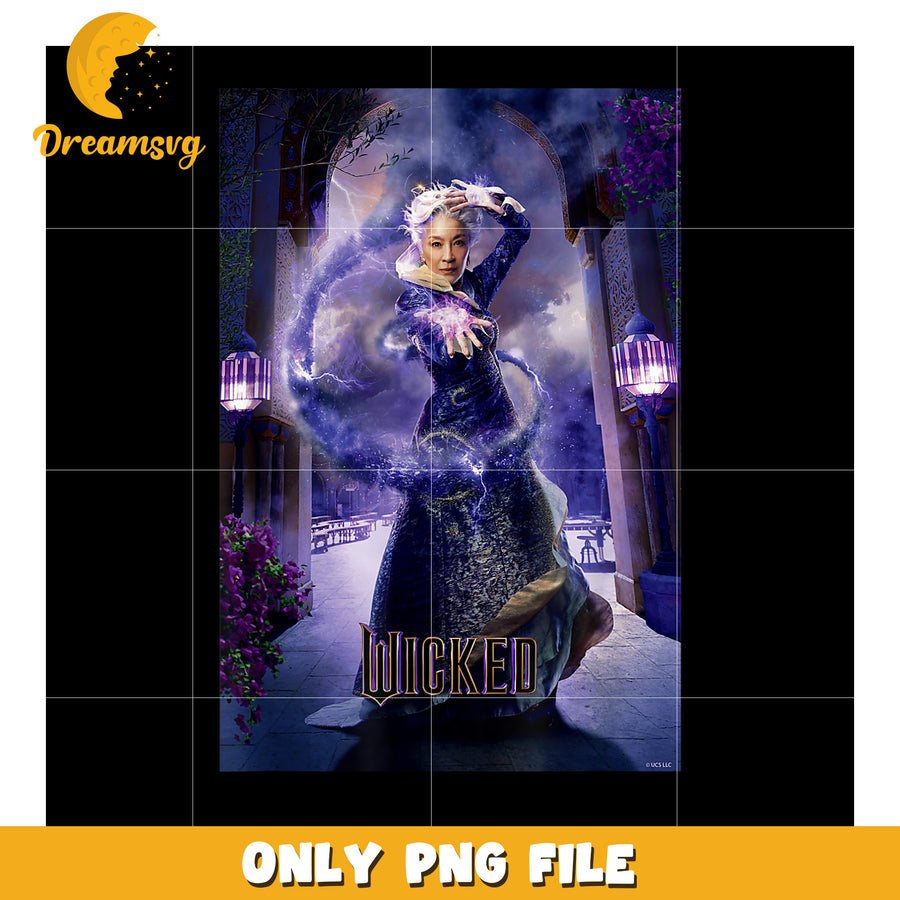 Madame Morrible Poster png, wicked​ 2024 png, wicked emerald city png