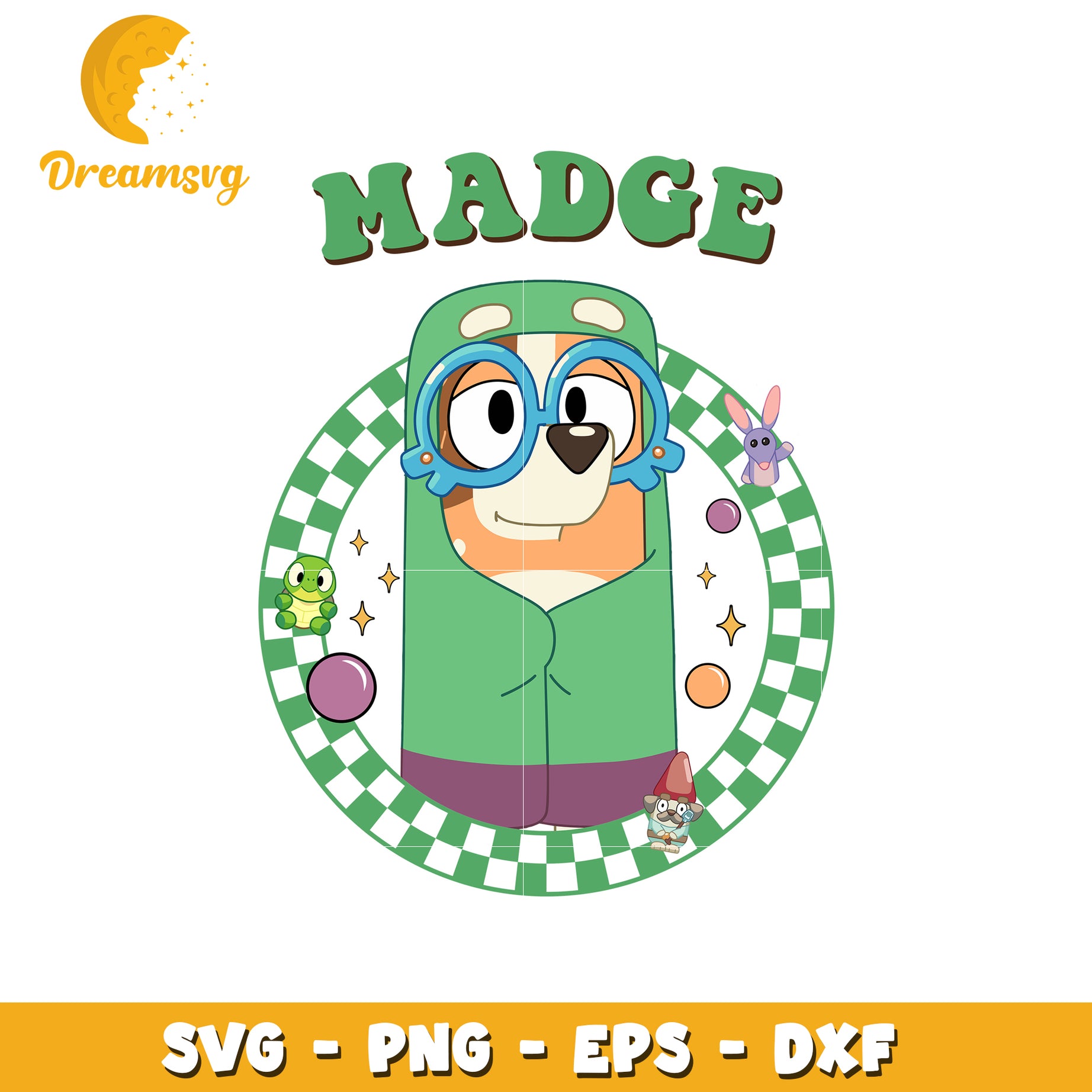 Madge Bluey SVG PNG EPS DXF Cut Files