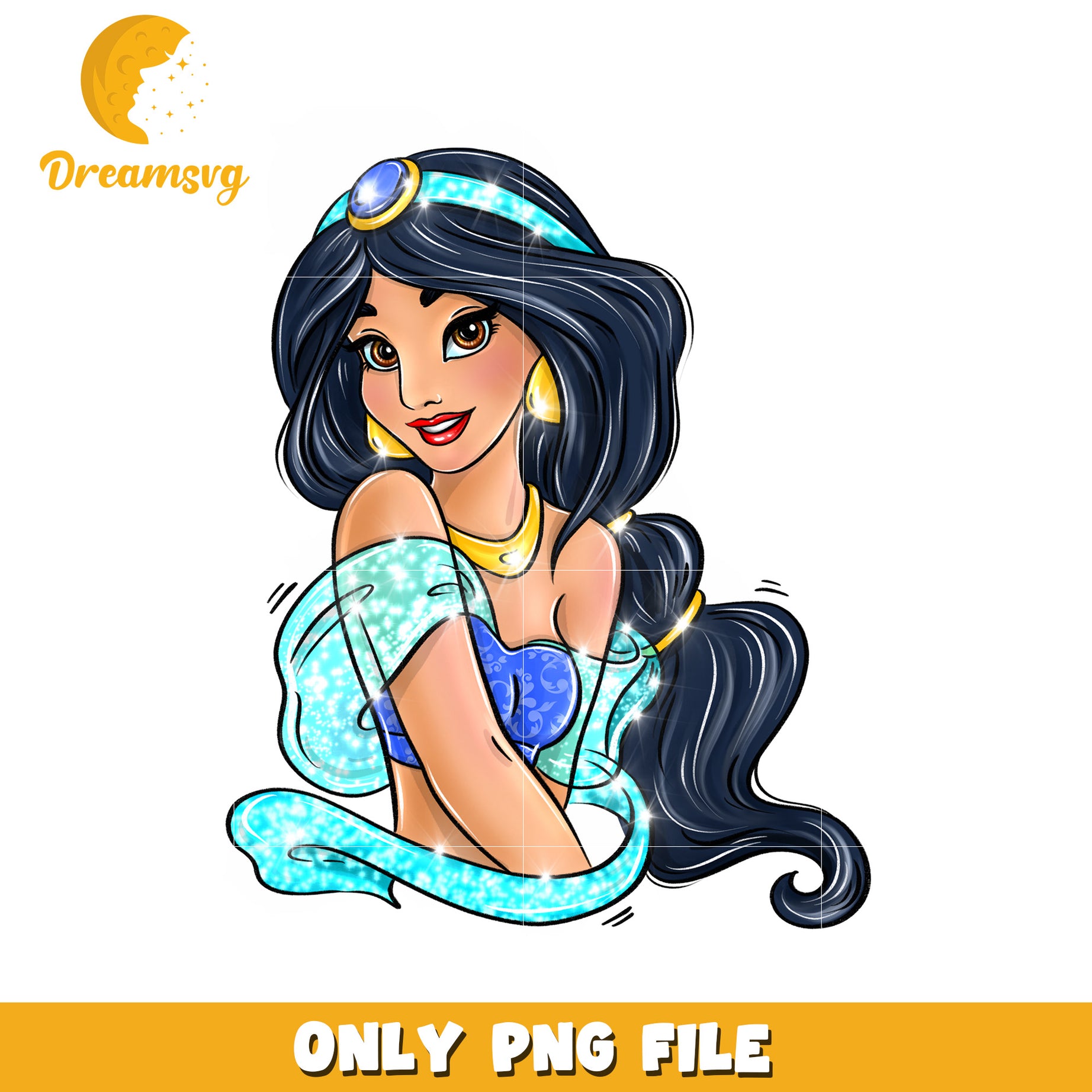 Magic Princess Jasmine PNG Artwork Downloadable File