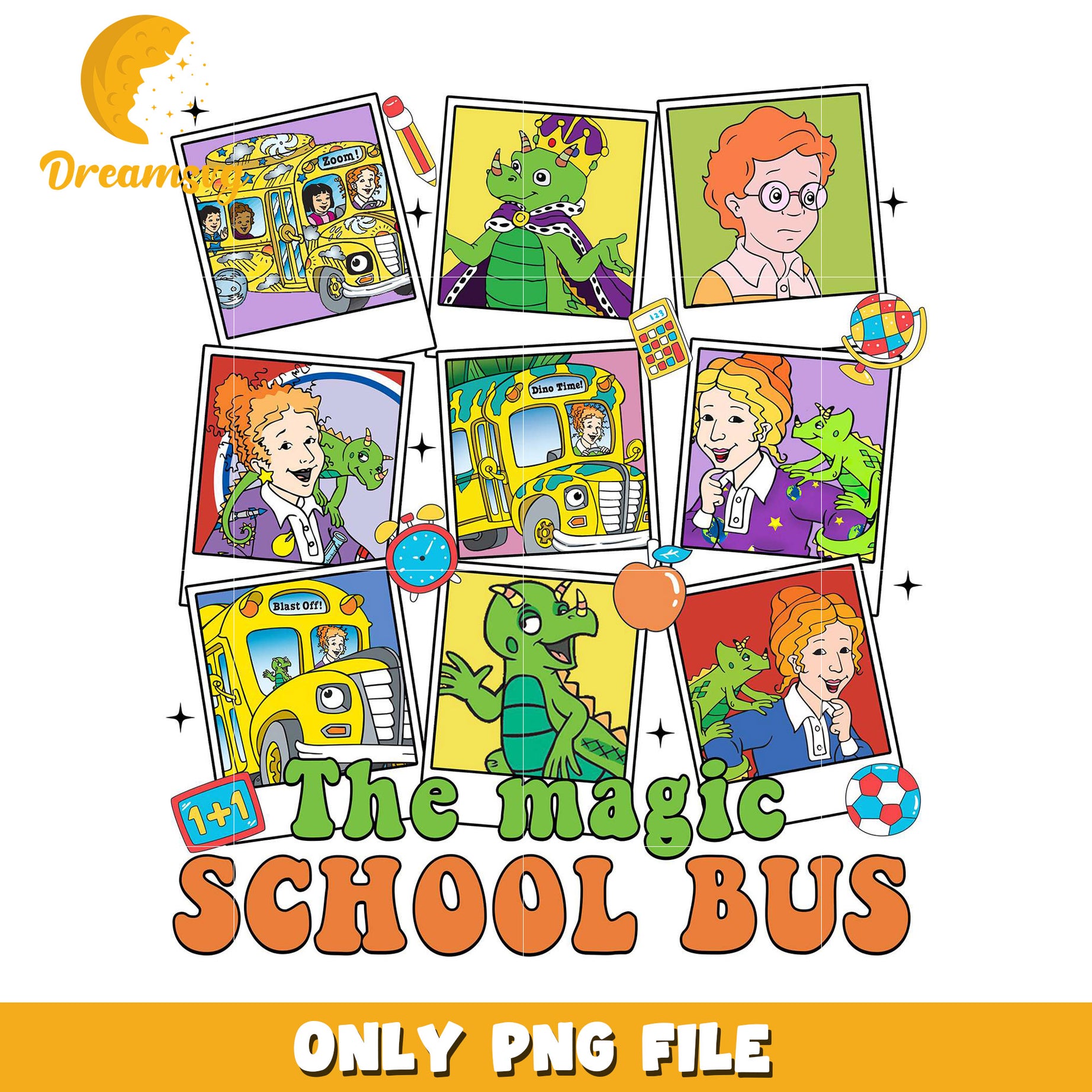 Magic School Bus Adventure PNG Image Downloadable File