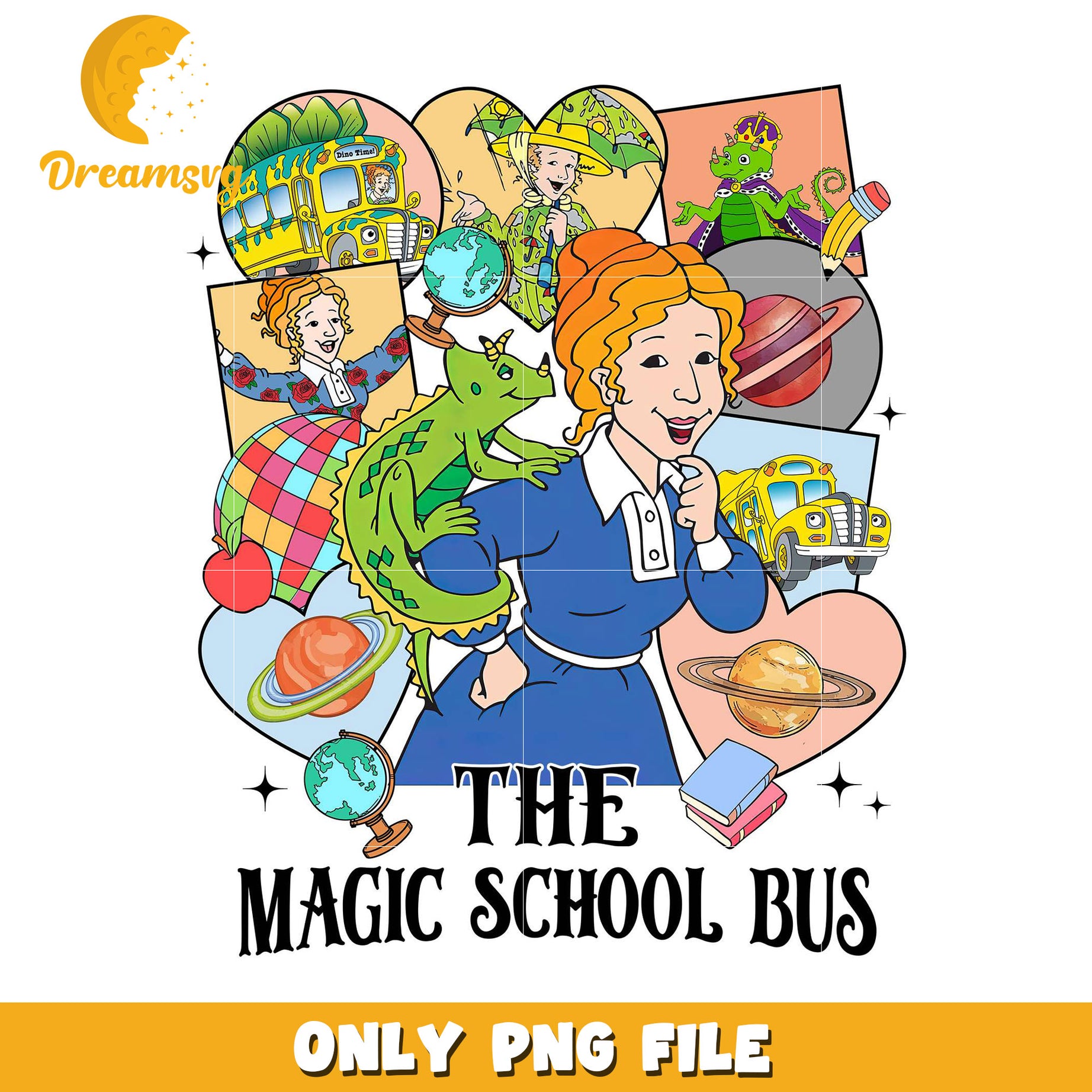 Magic School Bus PNG Sublimation