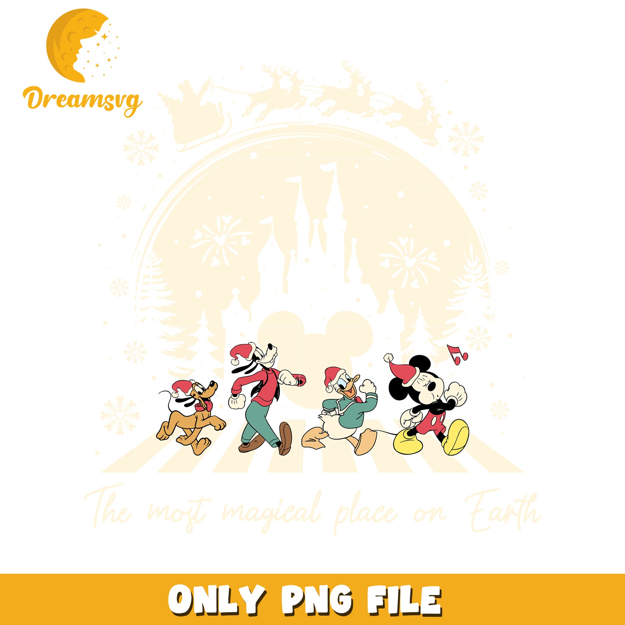 Magical Disney Characters Holiday PNG File Download