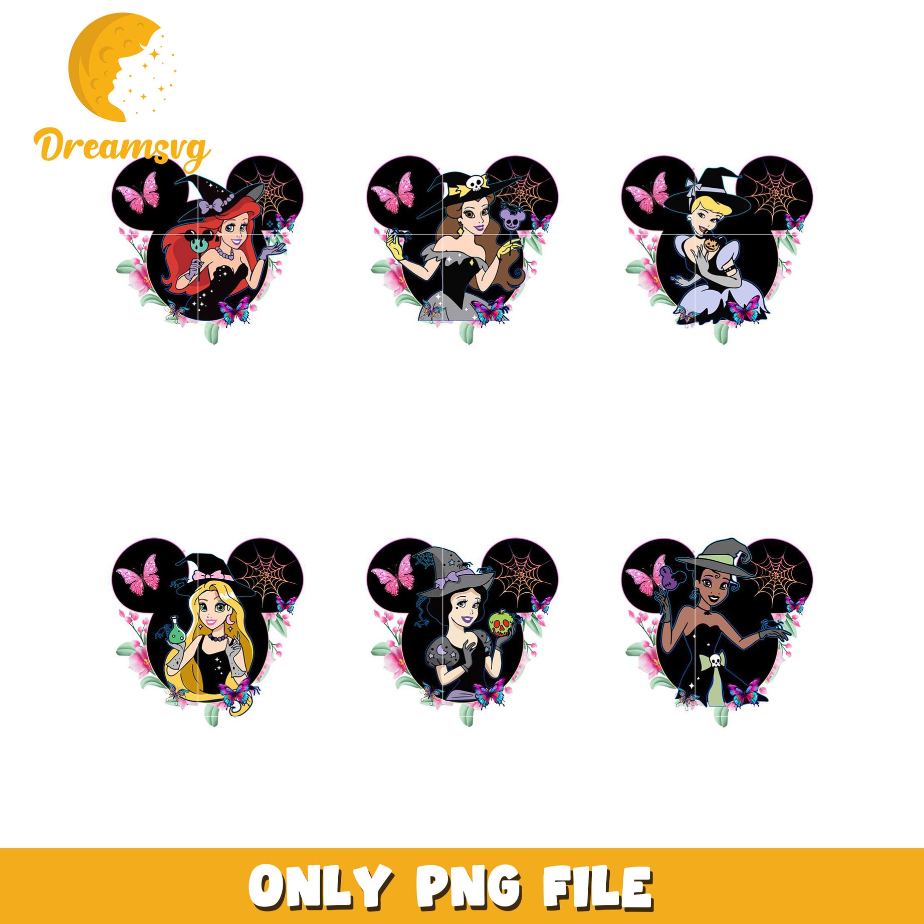 Magical Halloween Bundle PNG of Disney Inspired Characters