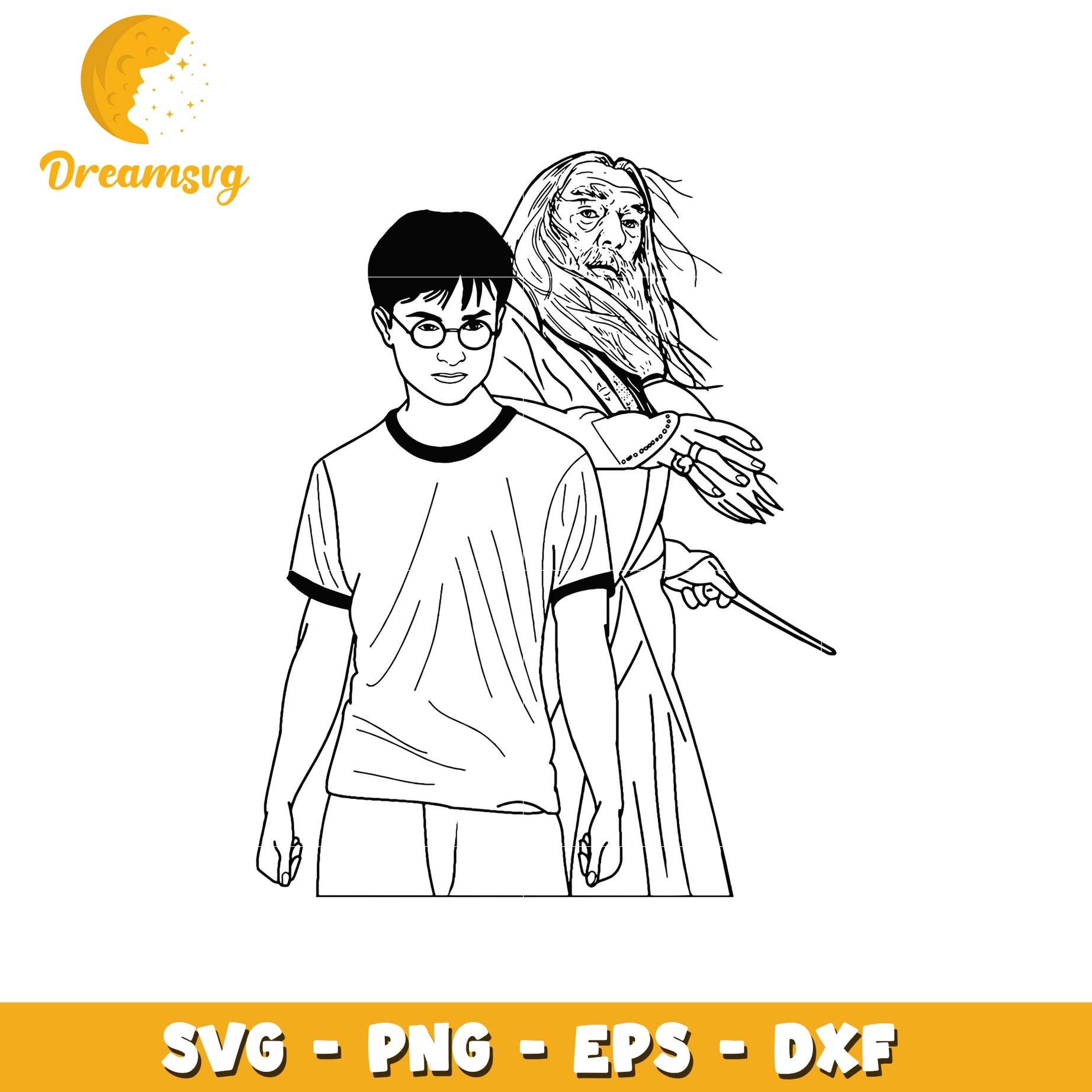 Magical Wizard Characters SVG for Crafting and Design Use