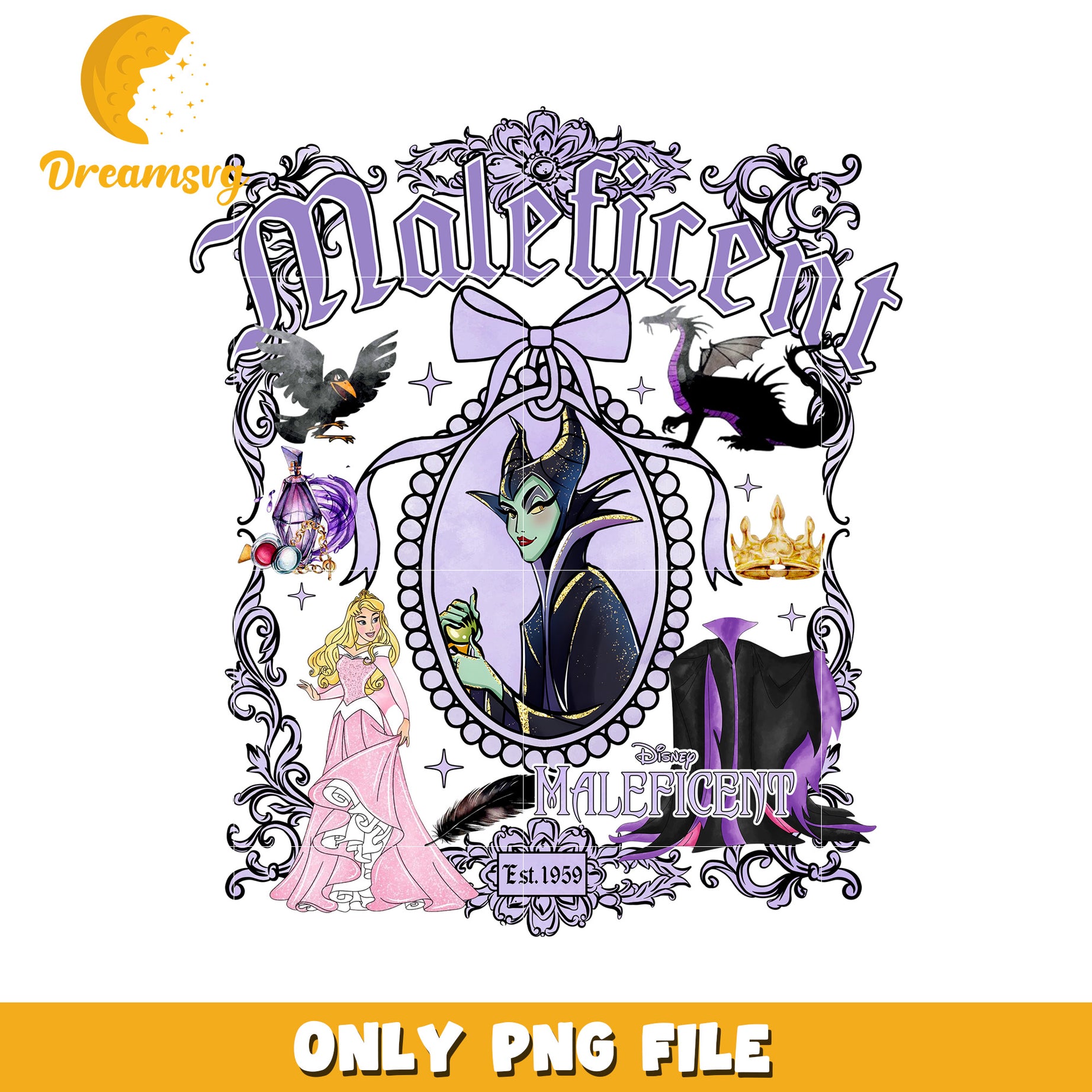 Magical mirror bow maleficent png bundle villain png, disney evil queen png