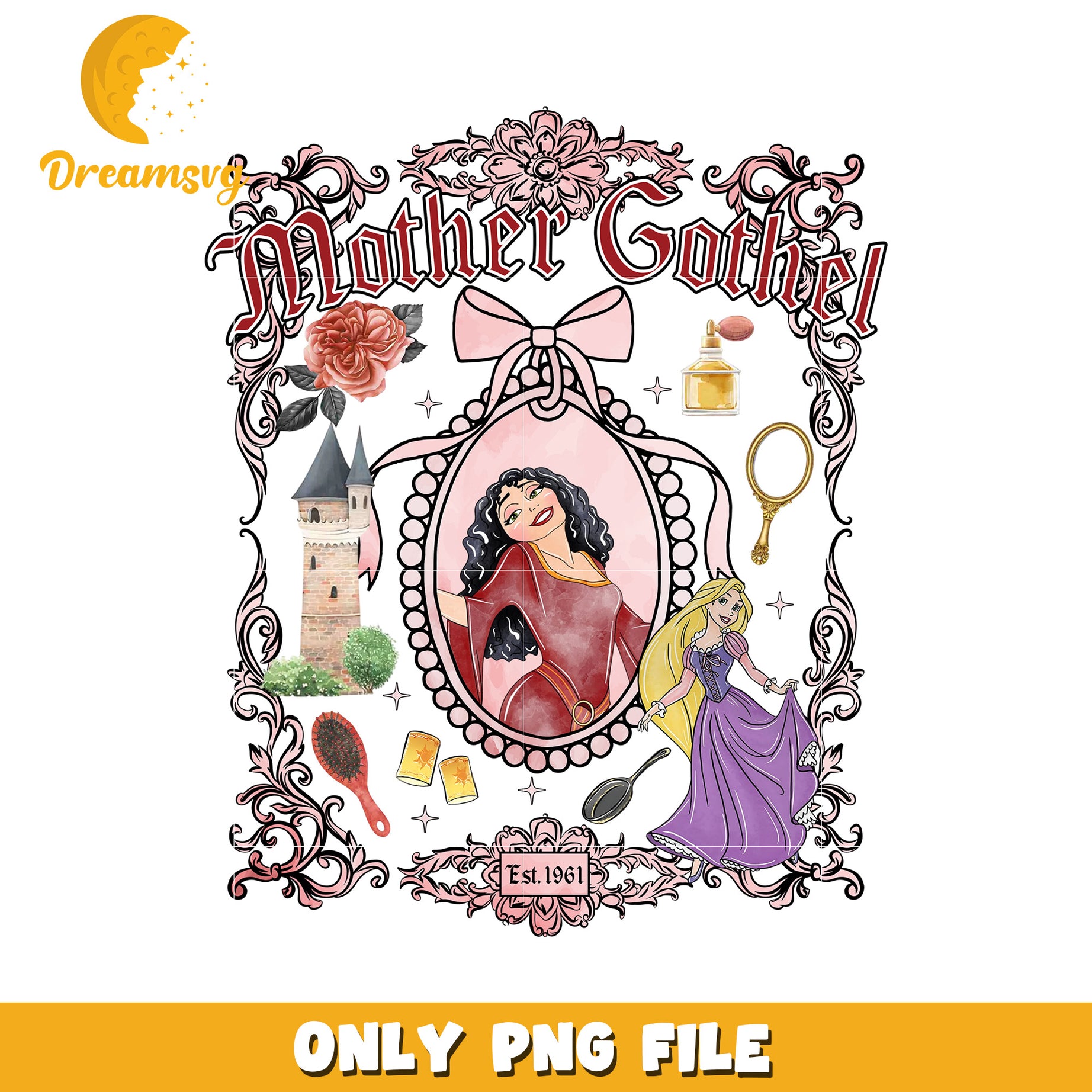 Magical mirror bow mother gothel png bundle villain png, disney evil queen png