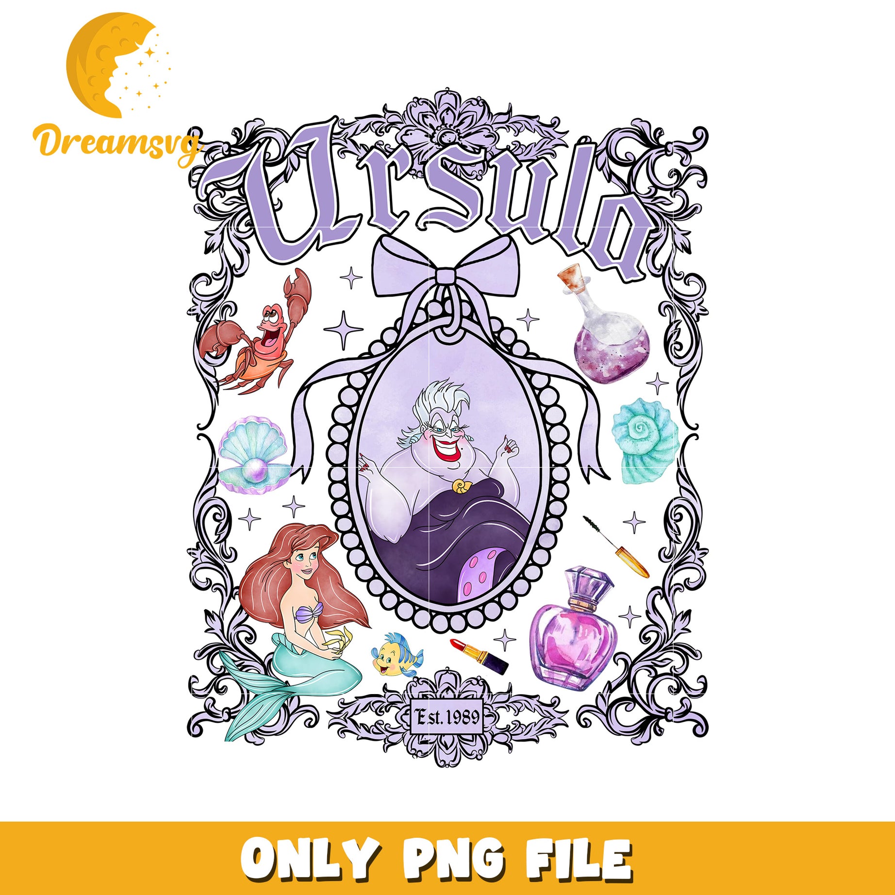 Magical mirror bow ursula png bundle villain png, disney evil queen png