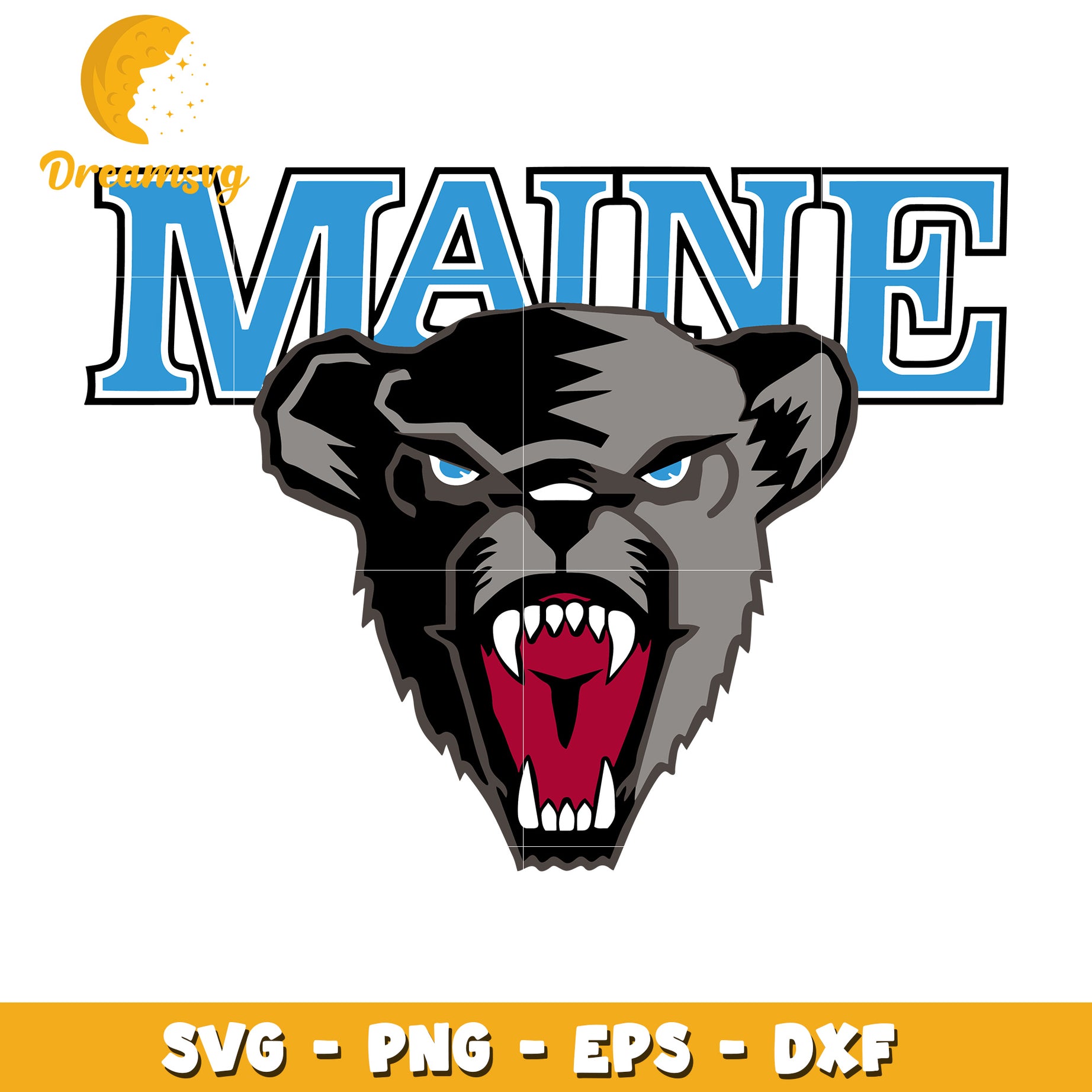 Maine Black Bear SVG PNG EPS DXF