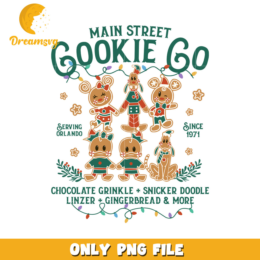 Main street cookie and co png, christmas cookies png, christmas cartoon png