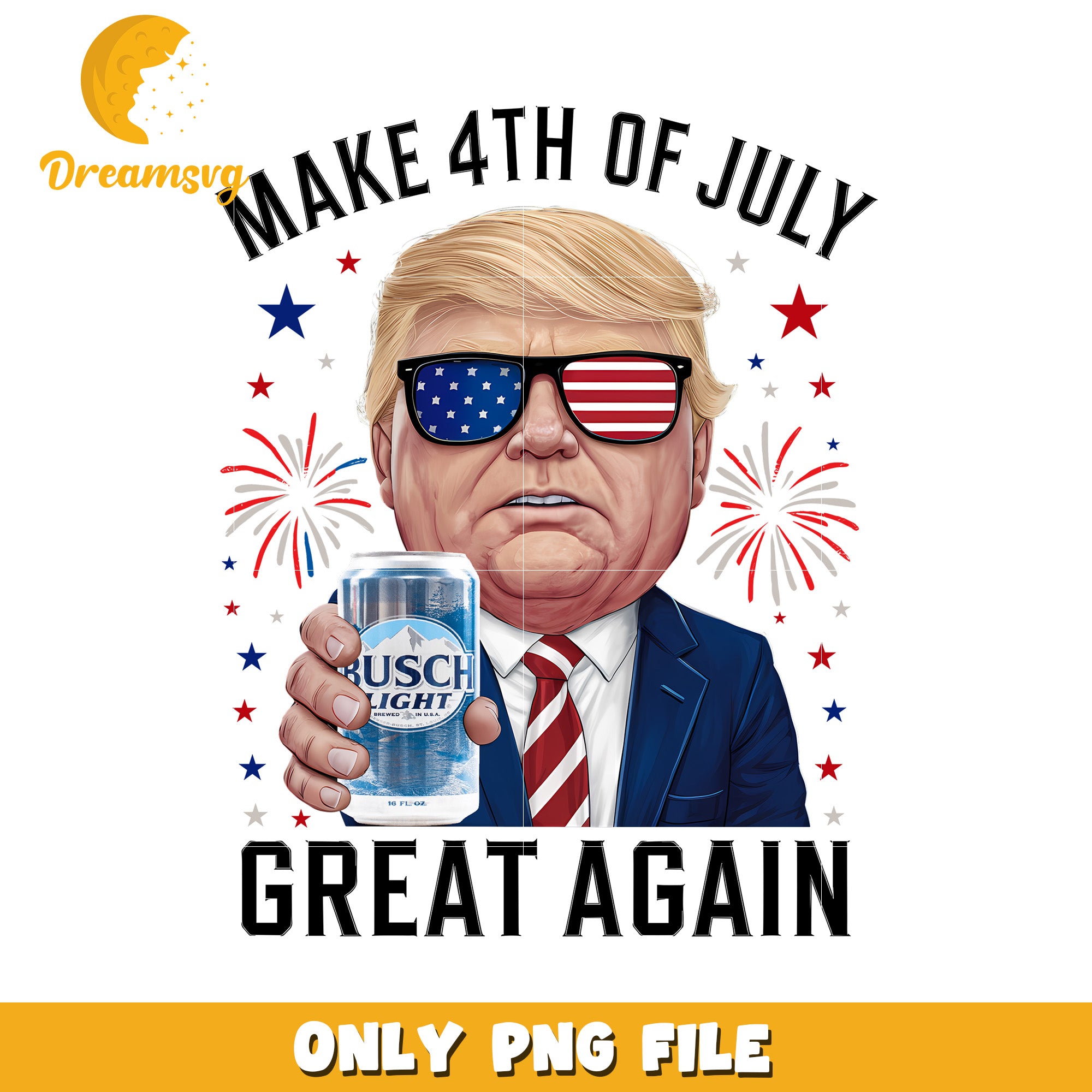 Make 4th of july great again png, american flag png, funny trump quote png