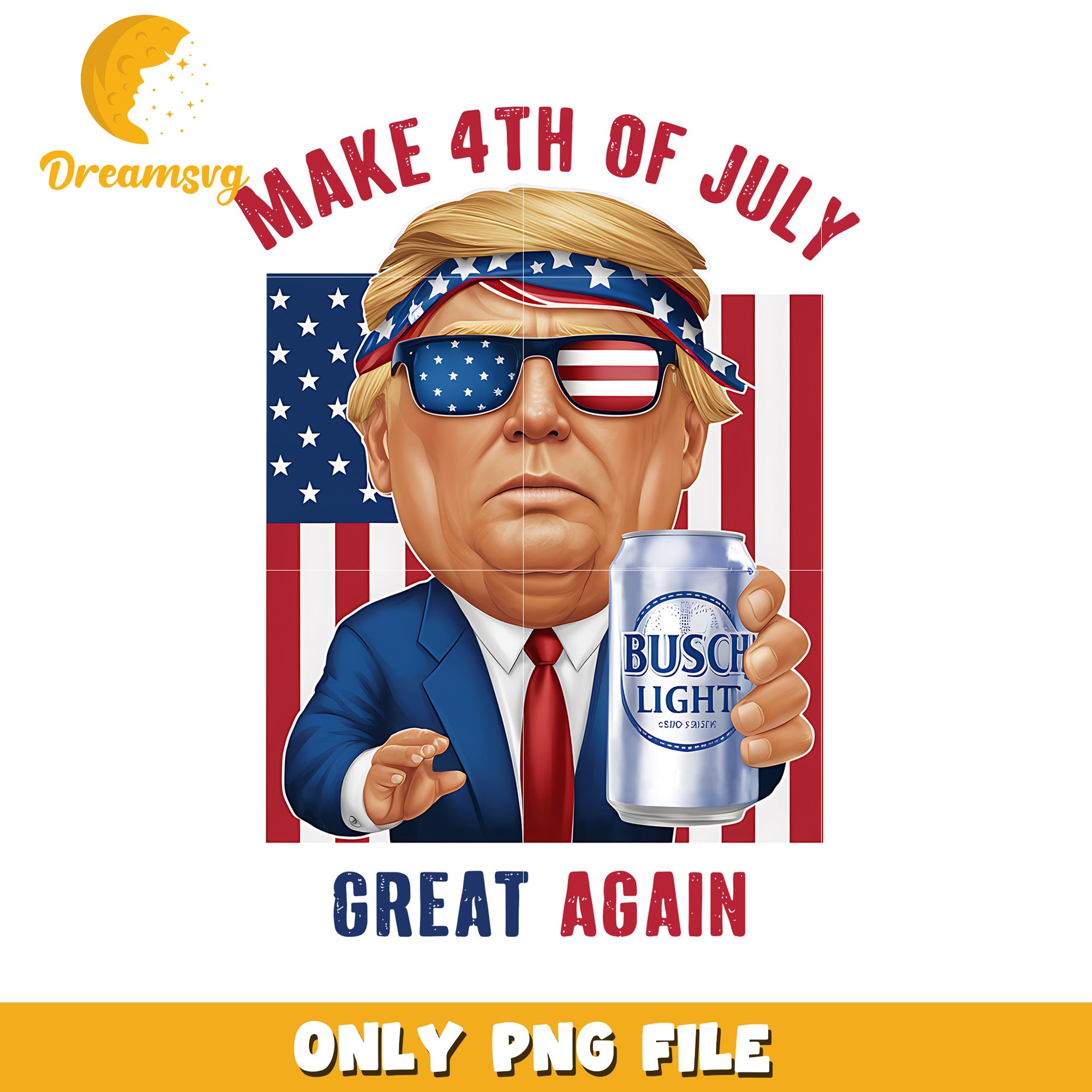 Make 4th of july great again png, funny patriotic png, independence day png