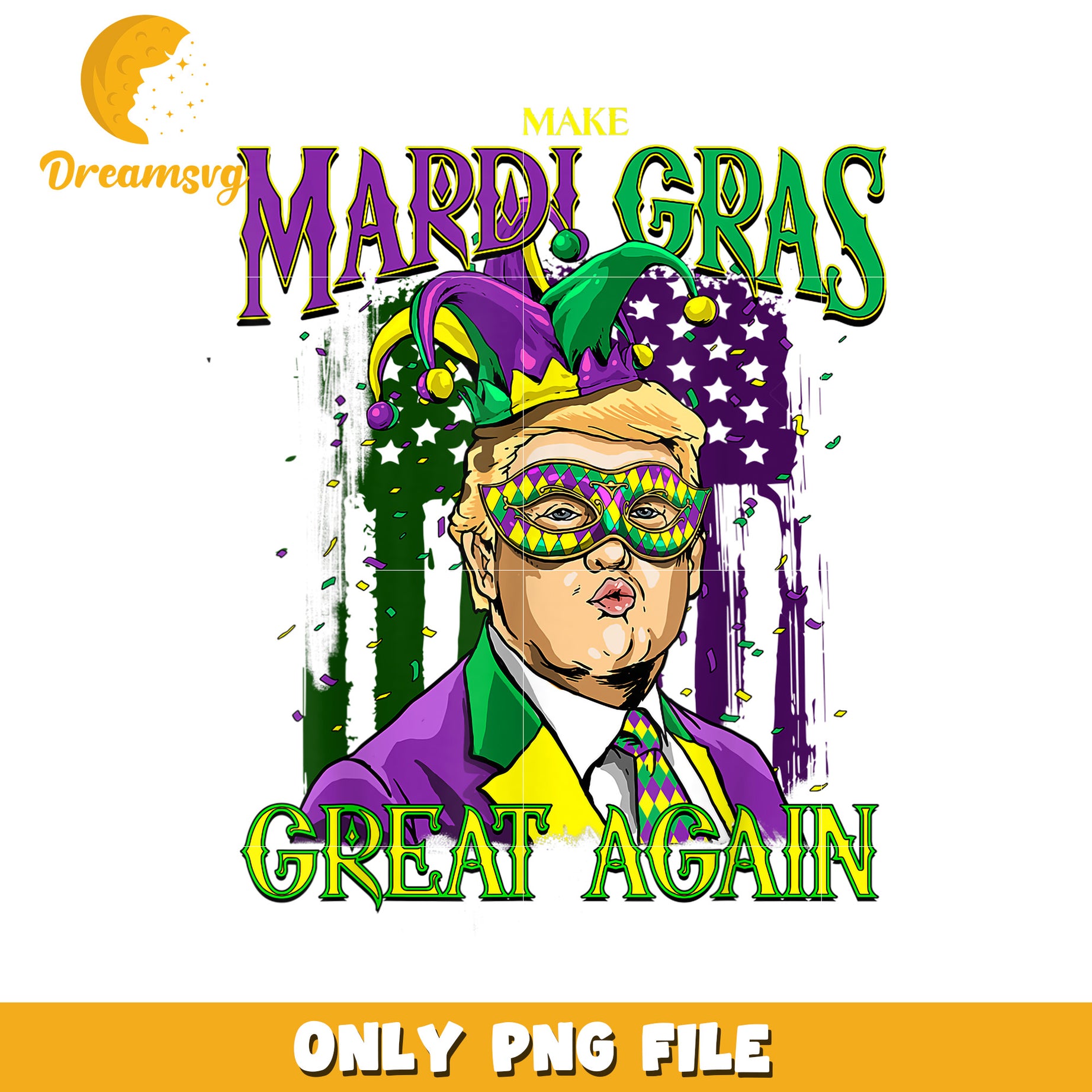 Make Mardi gras great again Donald Trump png, Donald Trump png