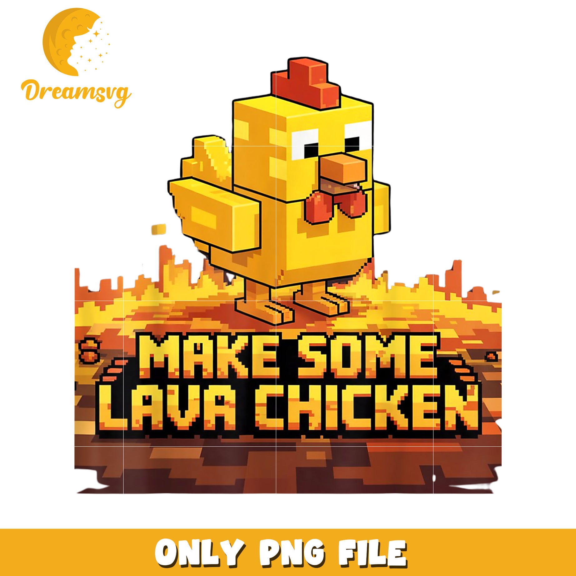 Make Some Lava Chicken, Fun Chicken PNG Art for All Ages